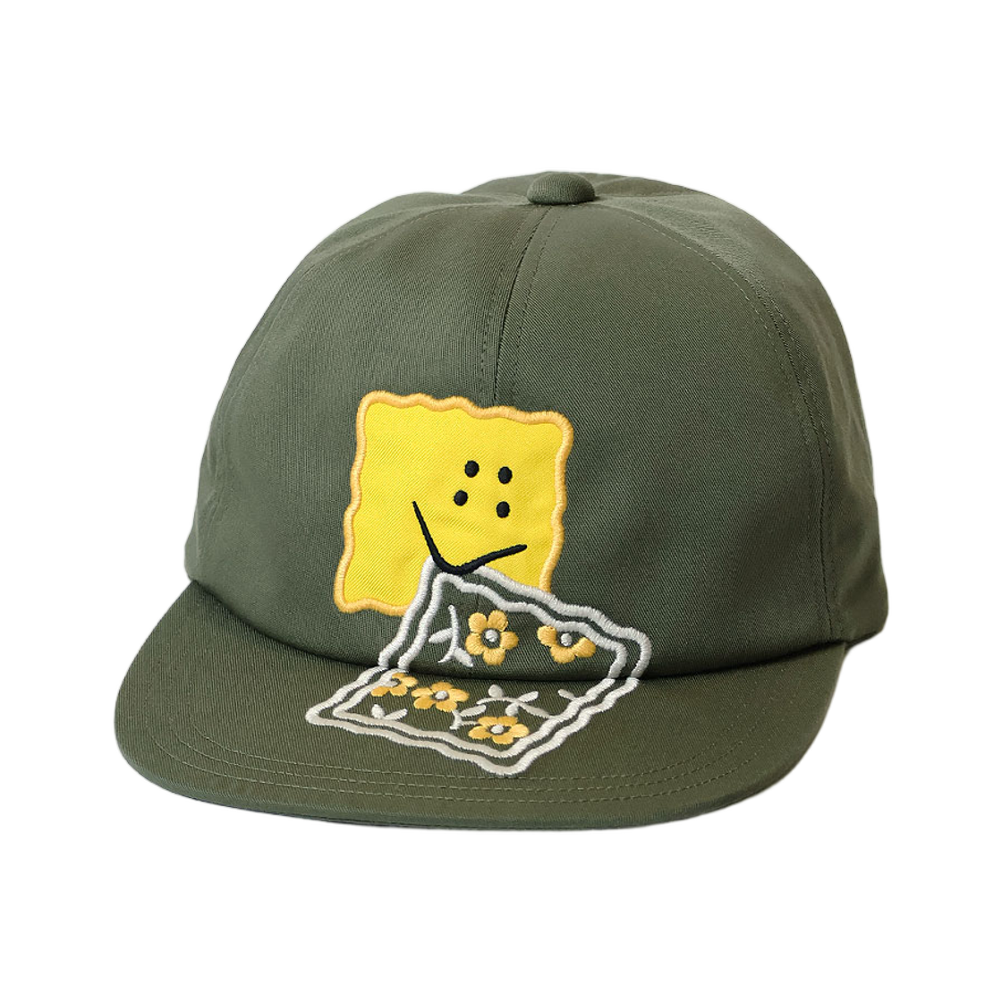 K2513XH573 Kapital Chino Baseball Cap Peckish Rainbow Embroidery Khaki