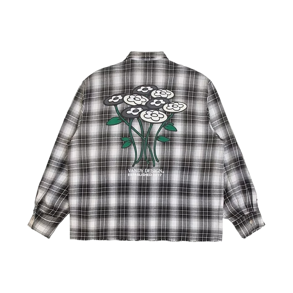 - Vandy The Pink Flower Flannel Shirt Black