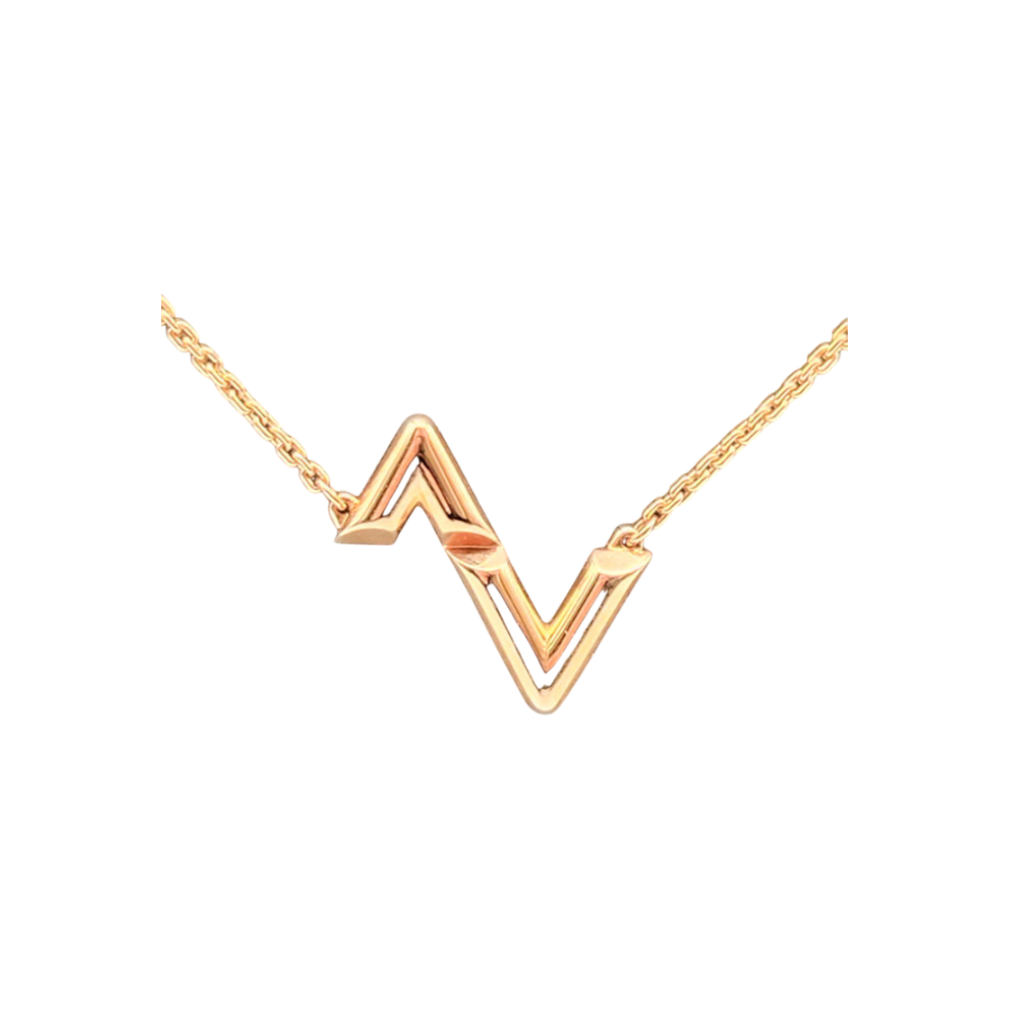 ITJHL3ETHPUR Louis Vuitton LV Bolt Upside Down Gold Necklace L886217