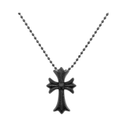 Chrome Hearts Silichrome CH Cross Pendant Black Glitter 2025