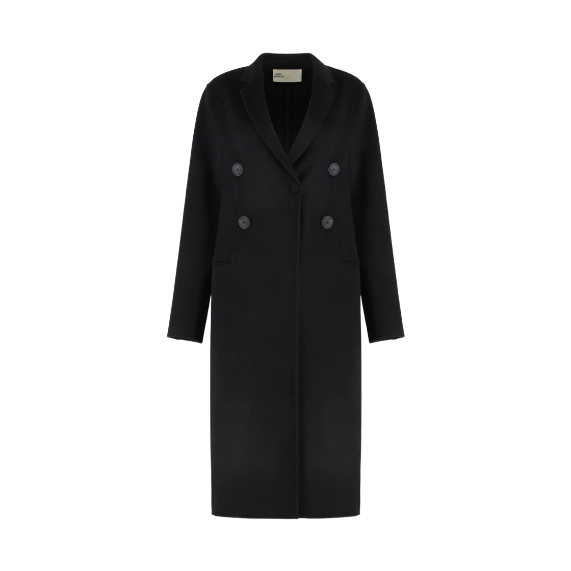 176370-001 (W) Tory Burch Classic Wool Coat Black