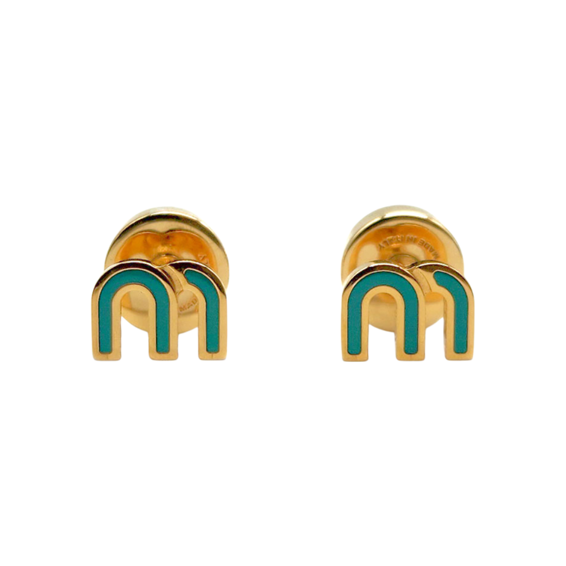 ITGUJOHDQVCG Miu Miu Logo Earrings (5JO991) L951514