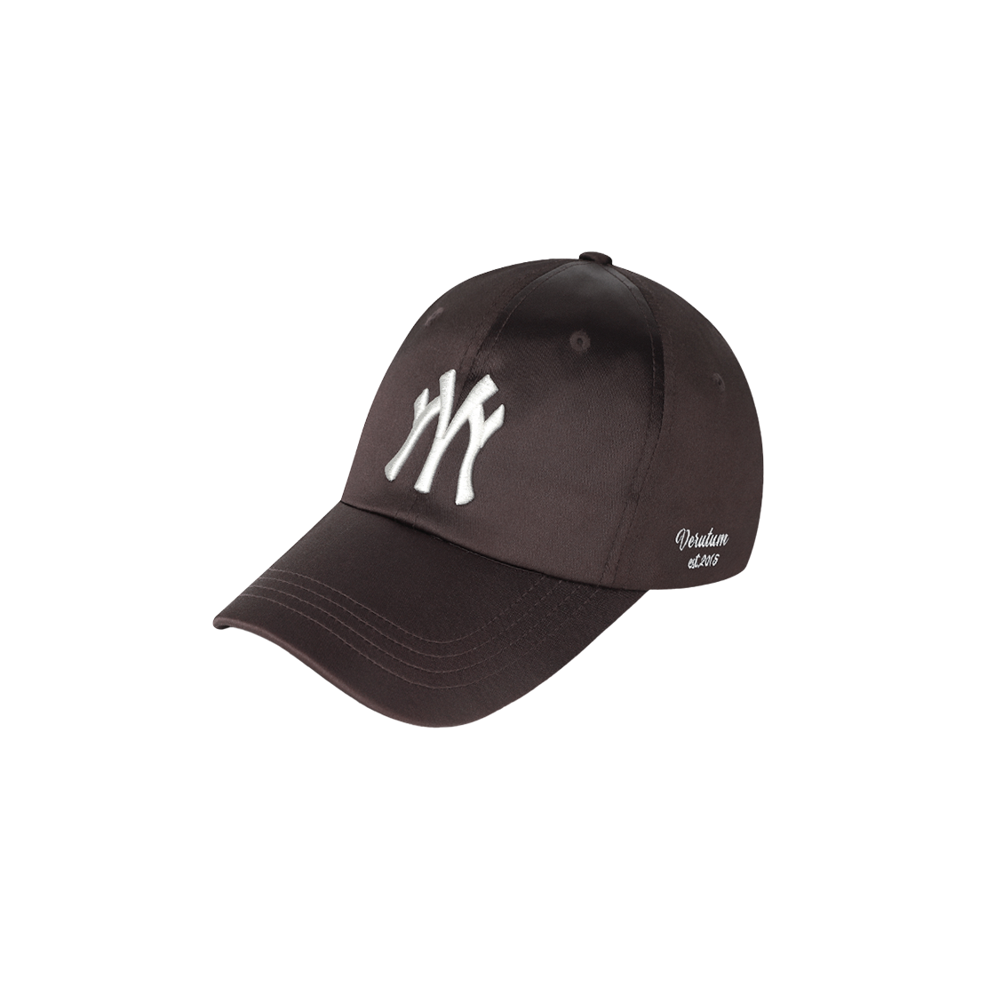 HW-BC239/BR VERUTUM BC239 VRM Symbol Logo Satin Ball Cap Brown