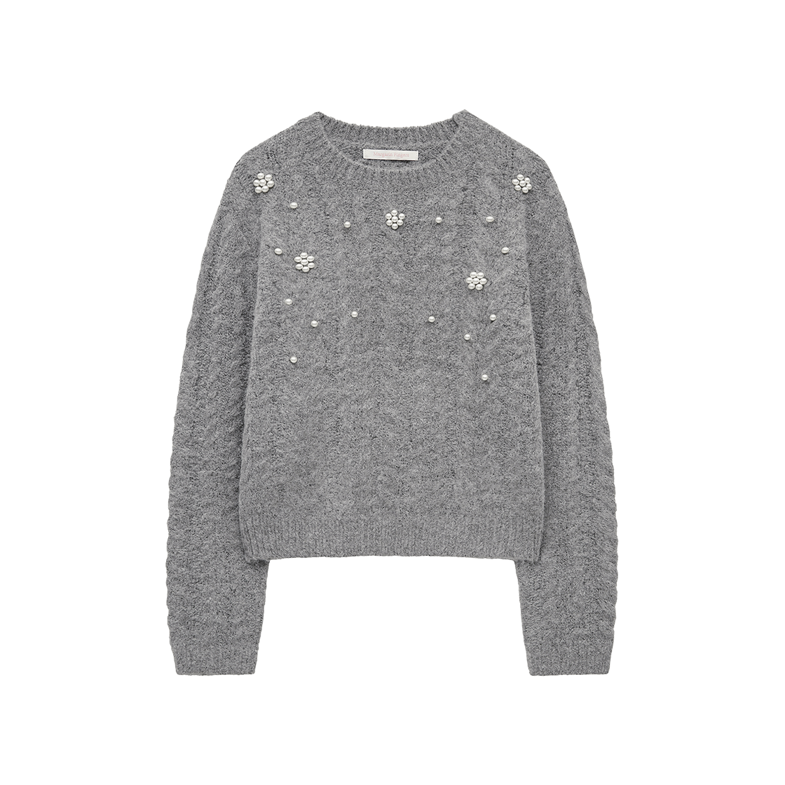MF259NPO001CGYFR Margarin Fingers Pearl Point Pullover Grey