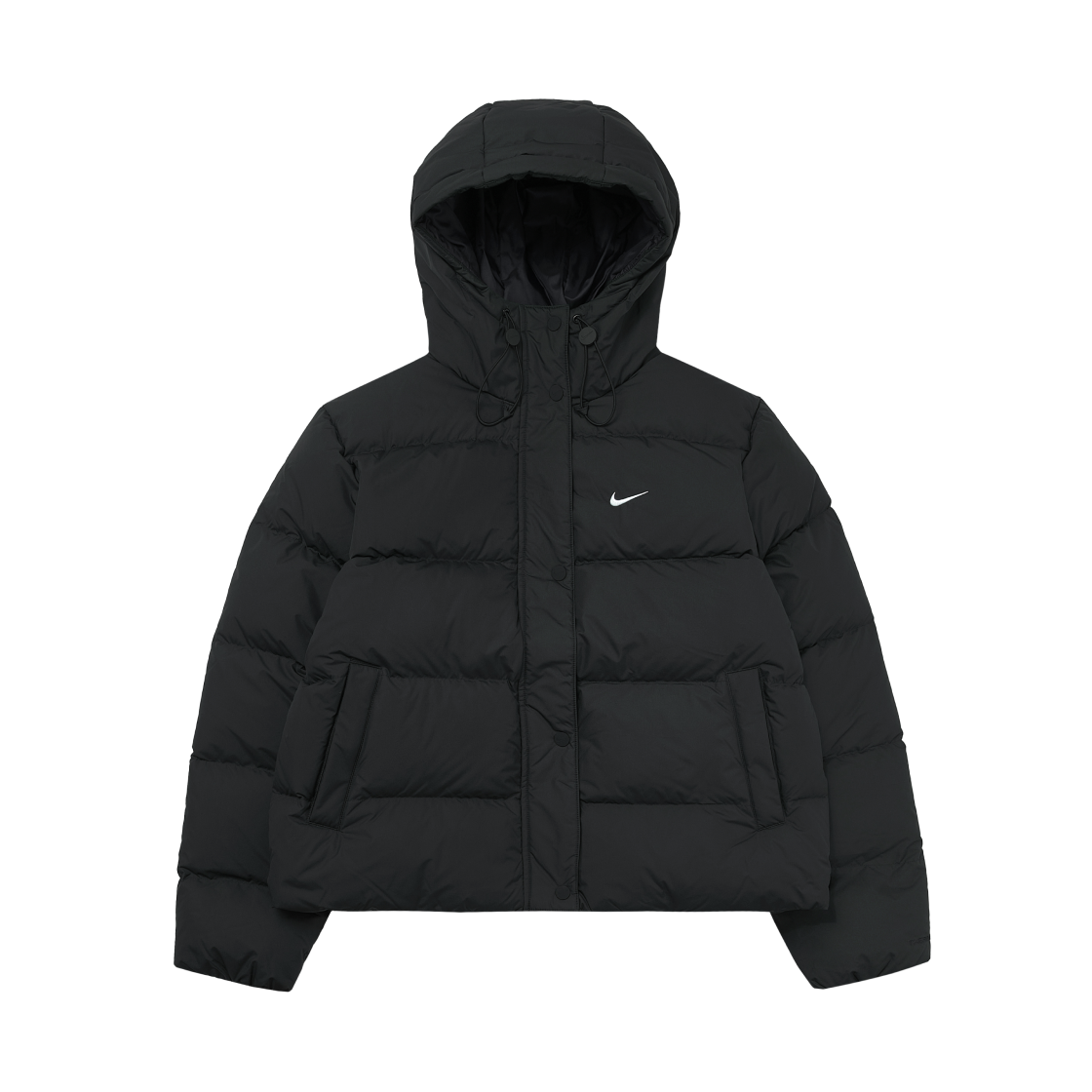 IH0728-010 (W) Nike NSW Metro Therma-Fit Loose Fit Hooded Padded Jacket Black White
