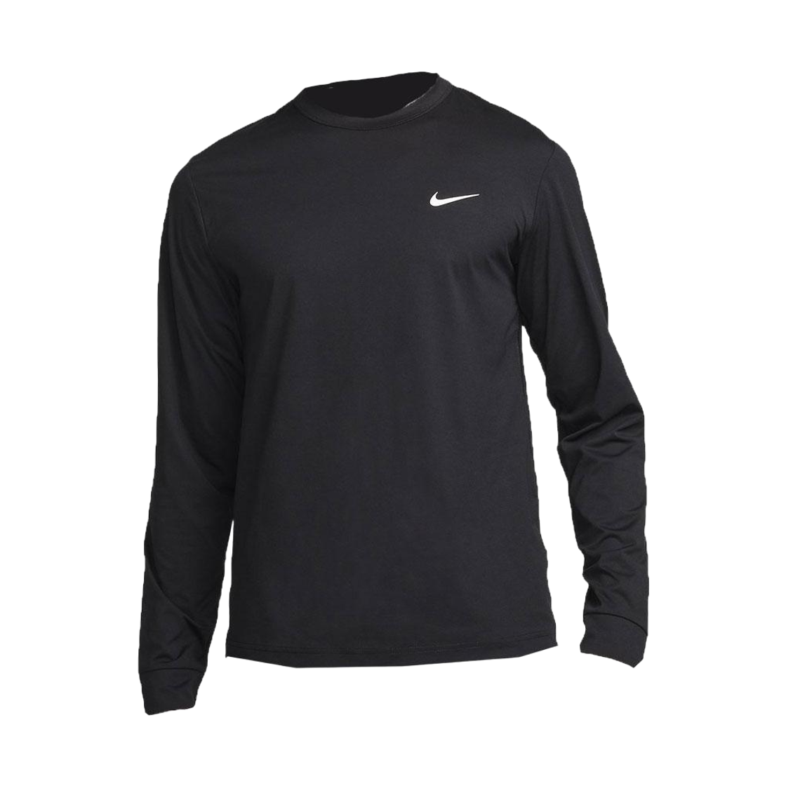 나이키 드라이핏 UV 하이버스 롱슬리브 피트니스 탑 블랙 화이트 - 아시아(Nike Dri-Fit UV Hyverse Long Sleeve Fitness Top Black White - Asia)