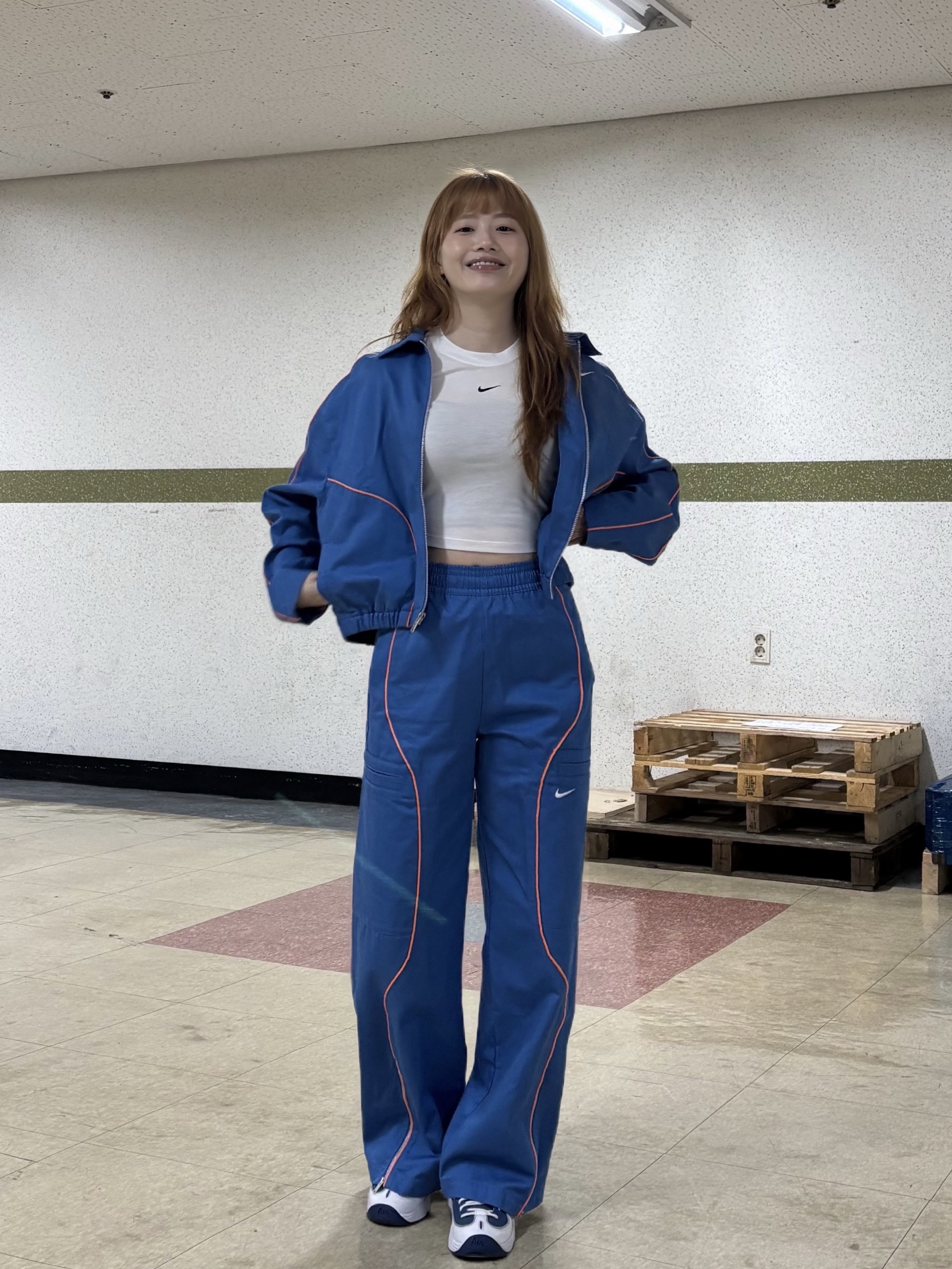 Nike Air Penny II Atlantic Blue, (W) Nike NSW High Waisted Woven Pants Star Blue Bright Mandarin - Asia 착용 스타일 - 2