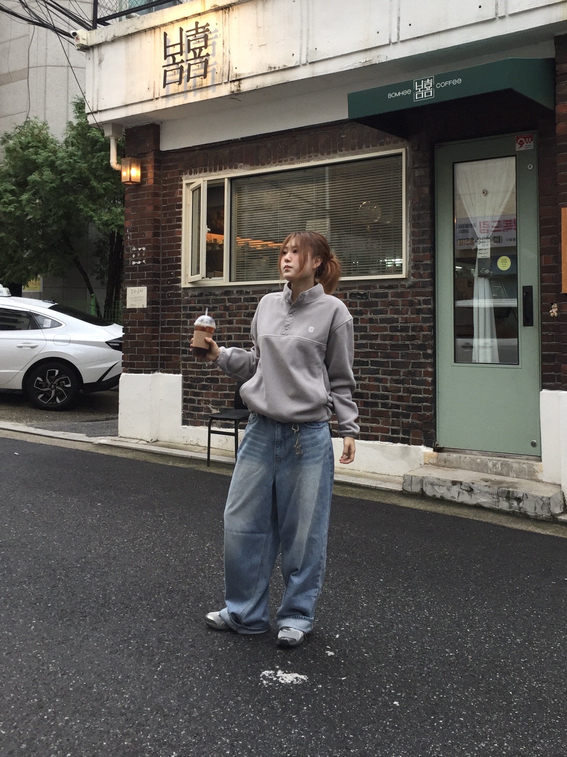 Woodz Out of Time Artifacts Opener Keyring Silver, Covernat Warm On Fleece Half-Zip Sweatshirt Gray 착용 스타일