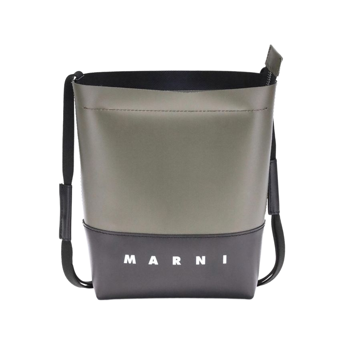 마르니 컬러블록 숄더백 블랙 그린(Marni Colorblock Shoulder Bag Black Green)