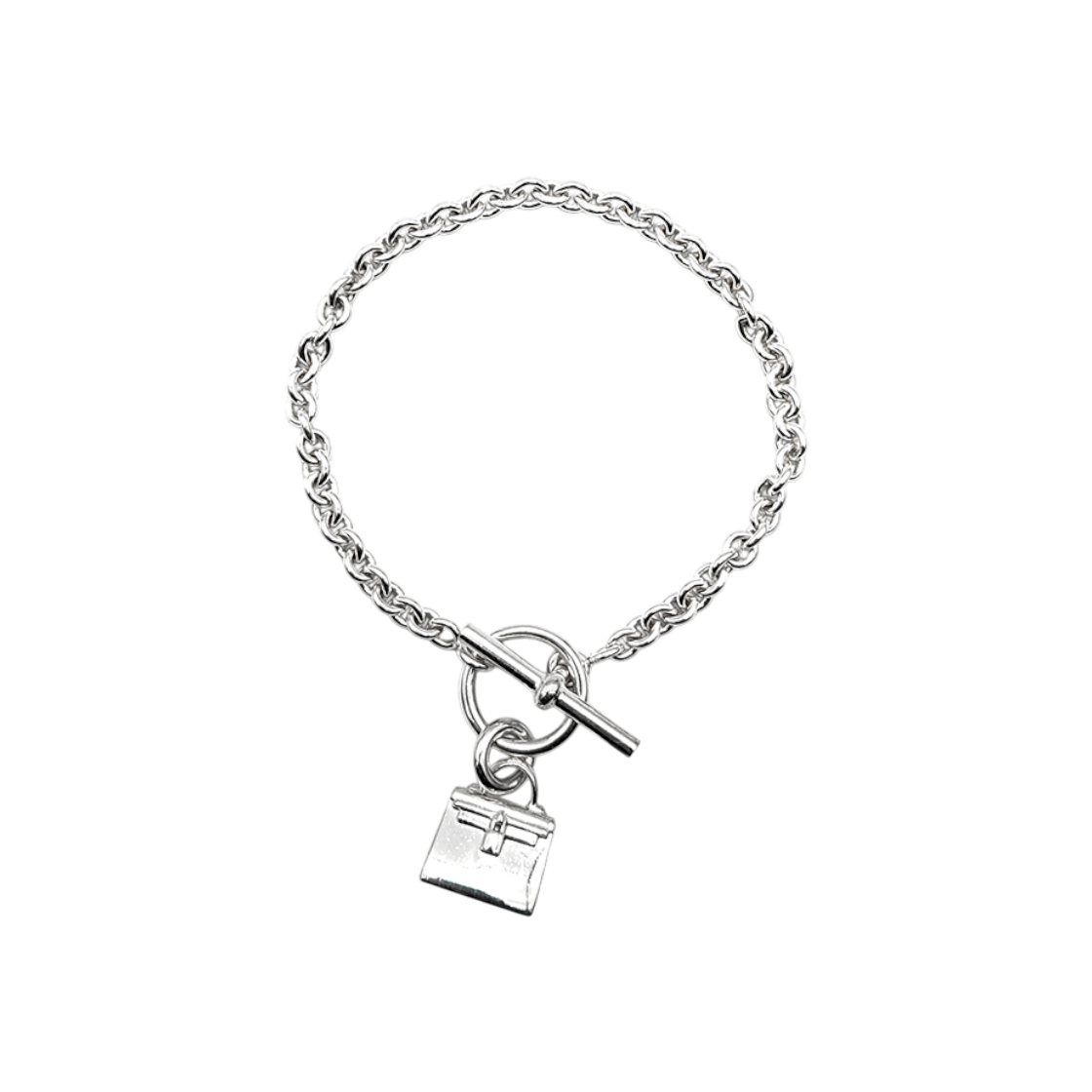 ITB6U8ISCSSL Hermes Kelly Amulet Silver Bracelet