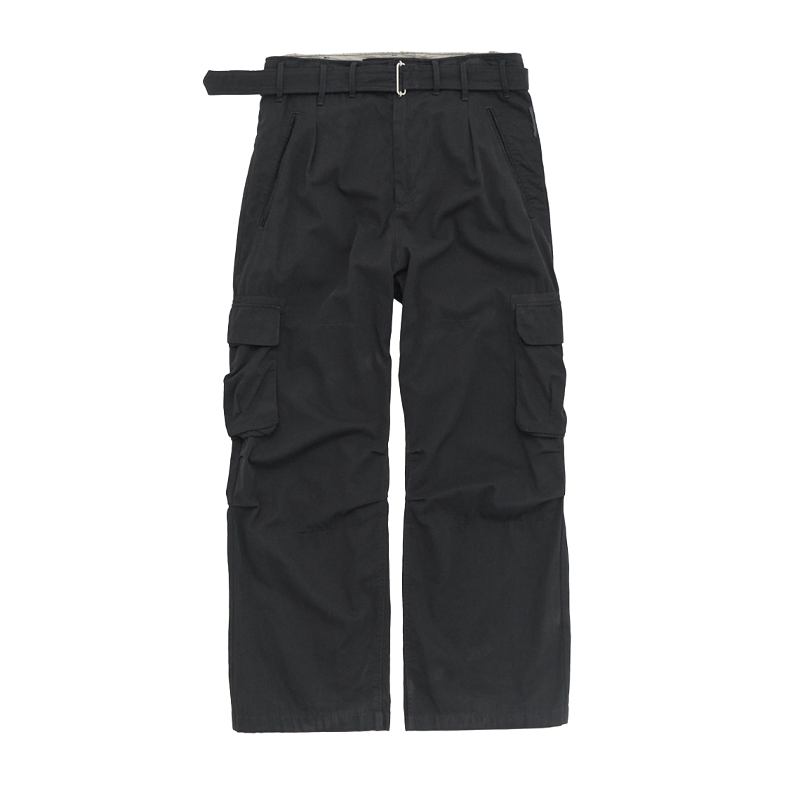 PL5LPT1102B0 Polyteru Belted Cargo Pants 1.2v Black