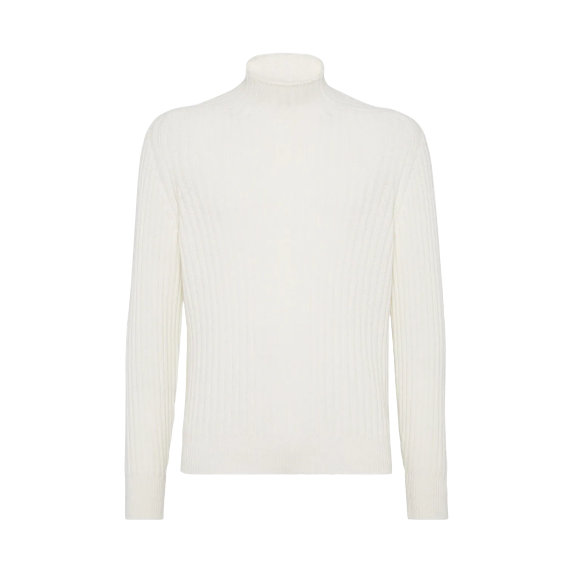 M22505504-C2723 Brunello Cucinelli Cashmere Flat Rib Turtleneck Sweater Panama