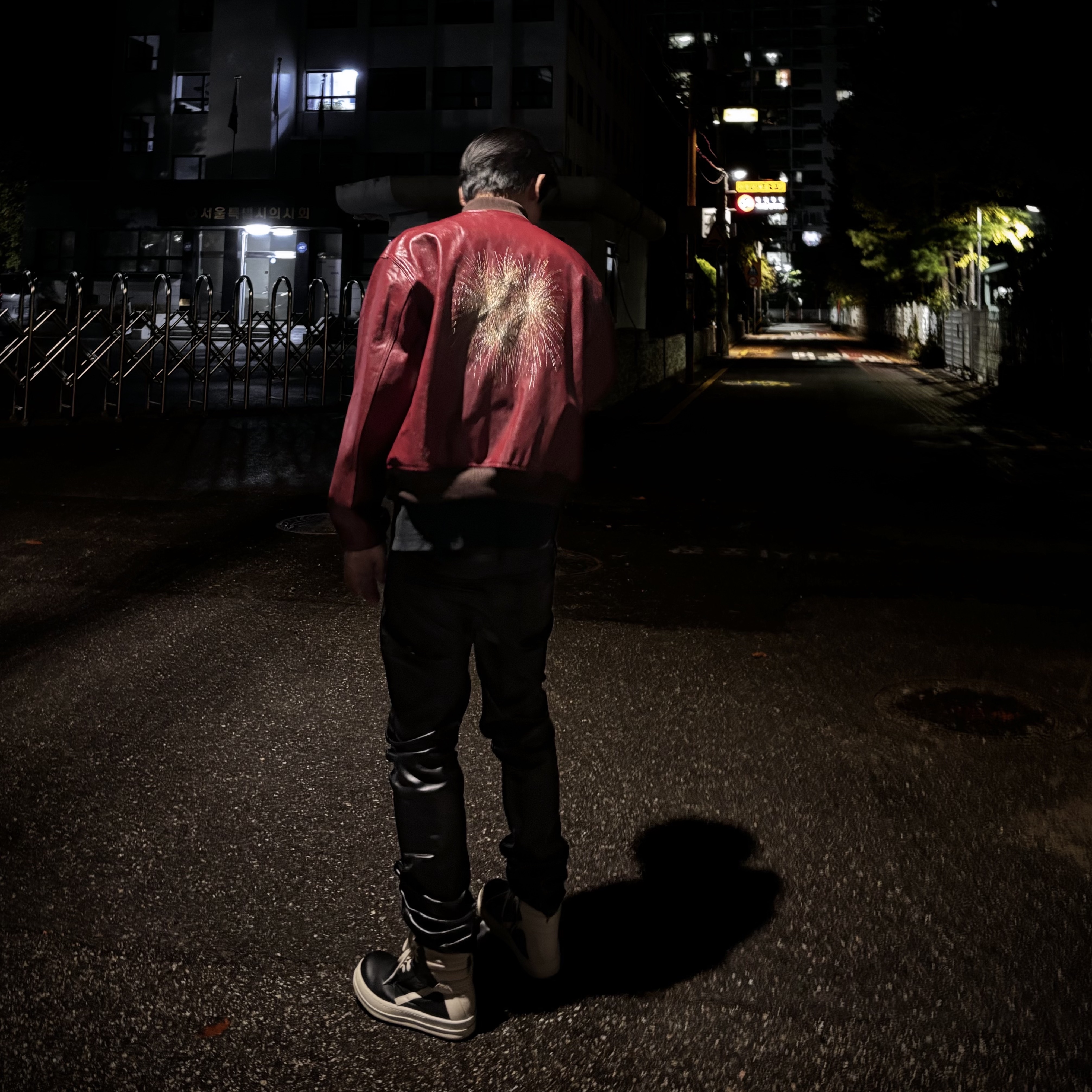 Undermycar Hommage Embraced The Fireworks Goatskin Blouson Red - 24FW 착용 스타일