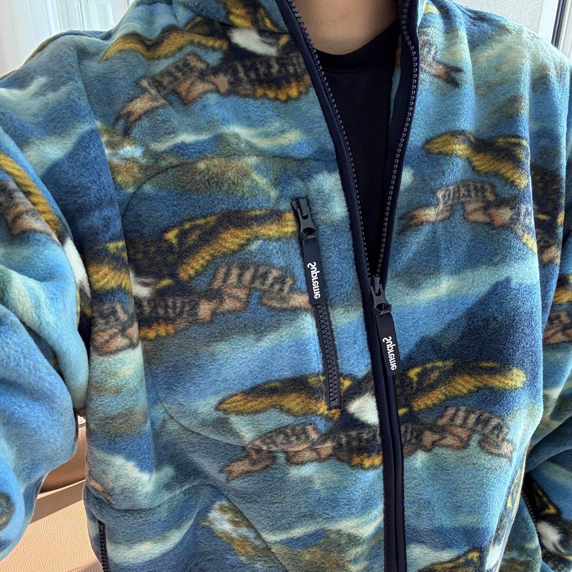 Supreme Antihero Fleece Jacket Multicolor - 25FW 착용 스타일