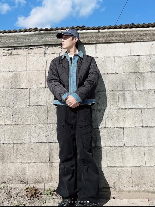 Nonnod Double Pocket Cargo Pants Vintage khaki, Nonnod Double Pocket Cargo Pants Vintage Black 착용 스타일