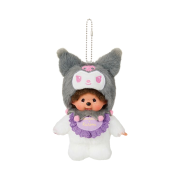Monchhichi x Sanrio Characters Kuromi Chimutan Keychain