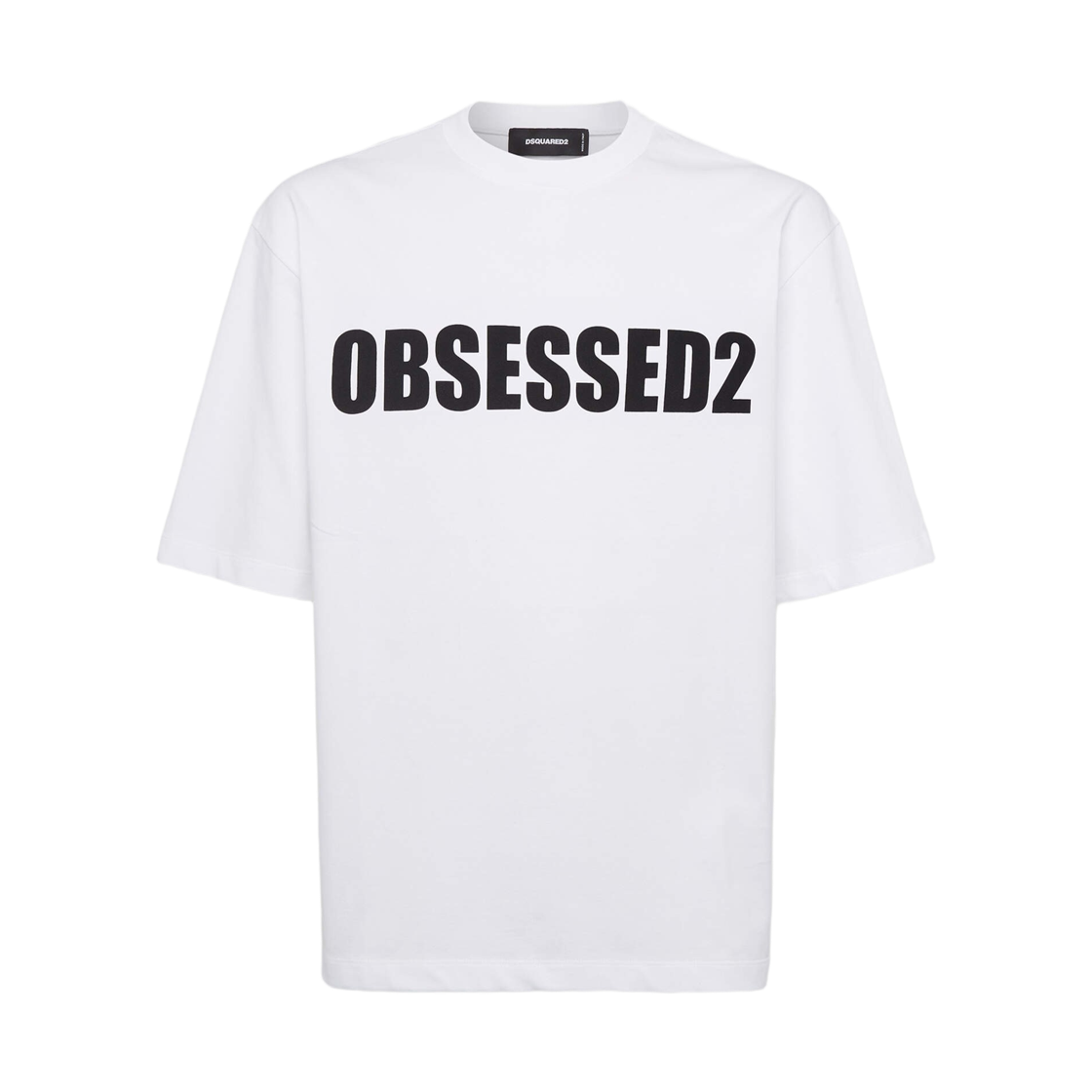 S74GD1479D20033100 Dsquared2 Loose Fit Obsessed2 T-Shirt White