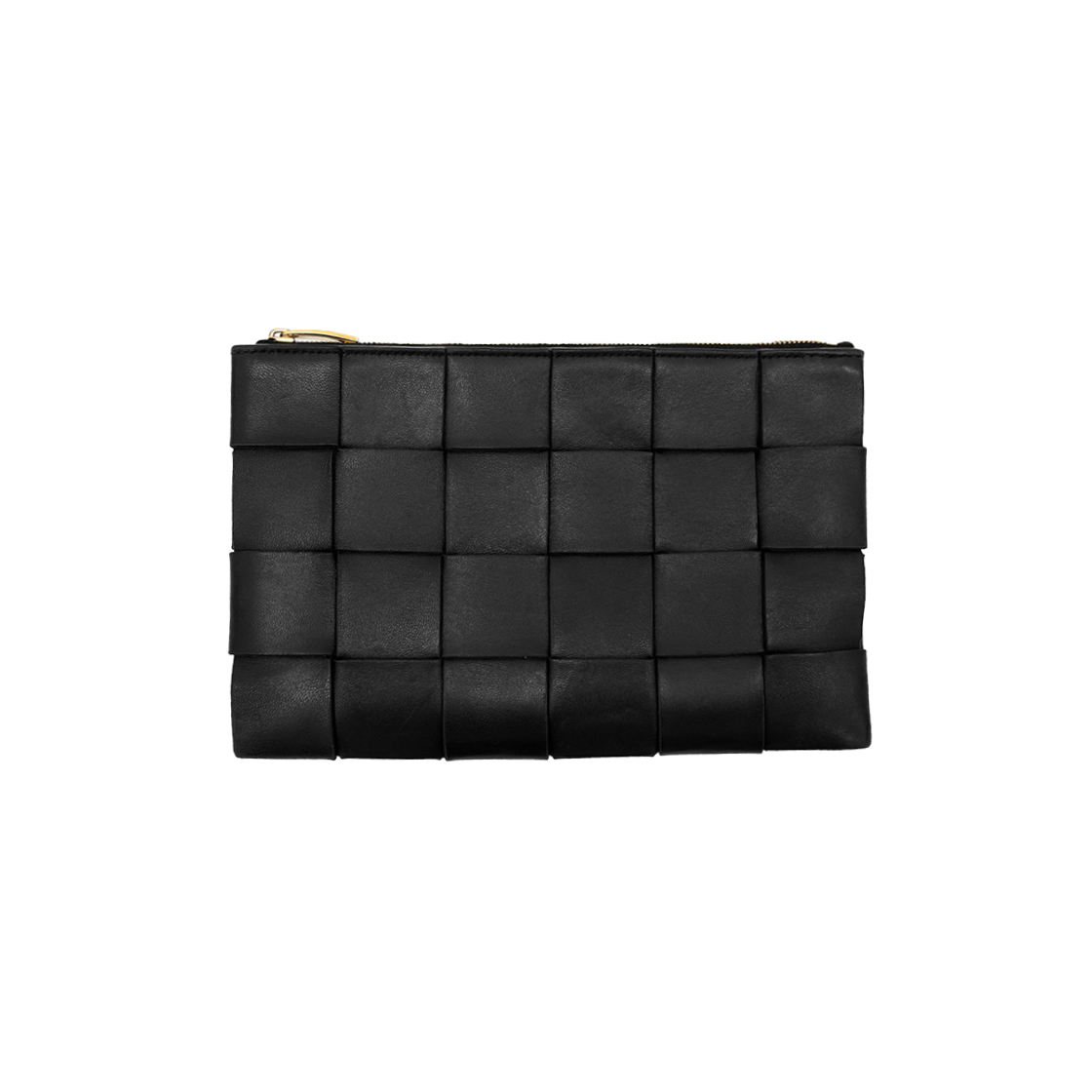 ITHG4KNULQC7 Bottega Veneta Intrecciato Leather Small Cassette Clutch Bag - Black