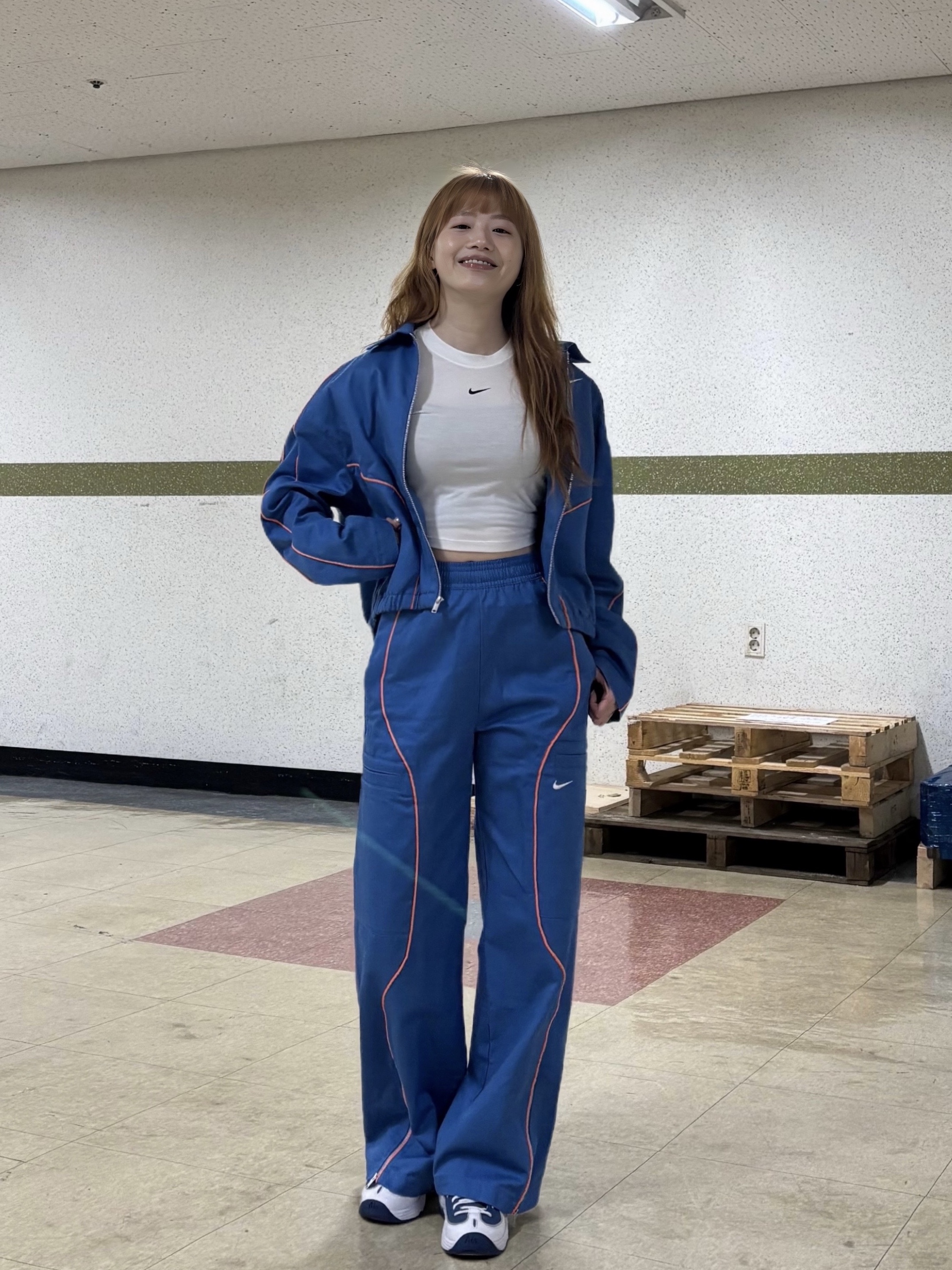 Nike Air Penny II Atlantic Blue, (W) Nike NSW High Waisted Woven Pants Star Blue Bright Mandarin - Asia 착용 스타일 - 1