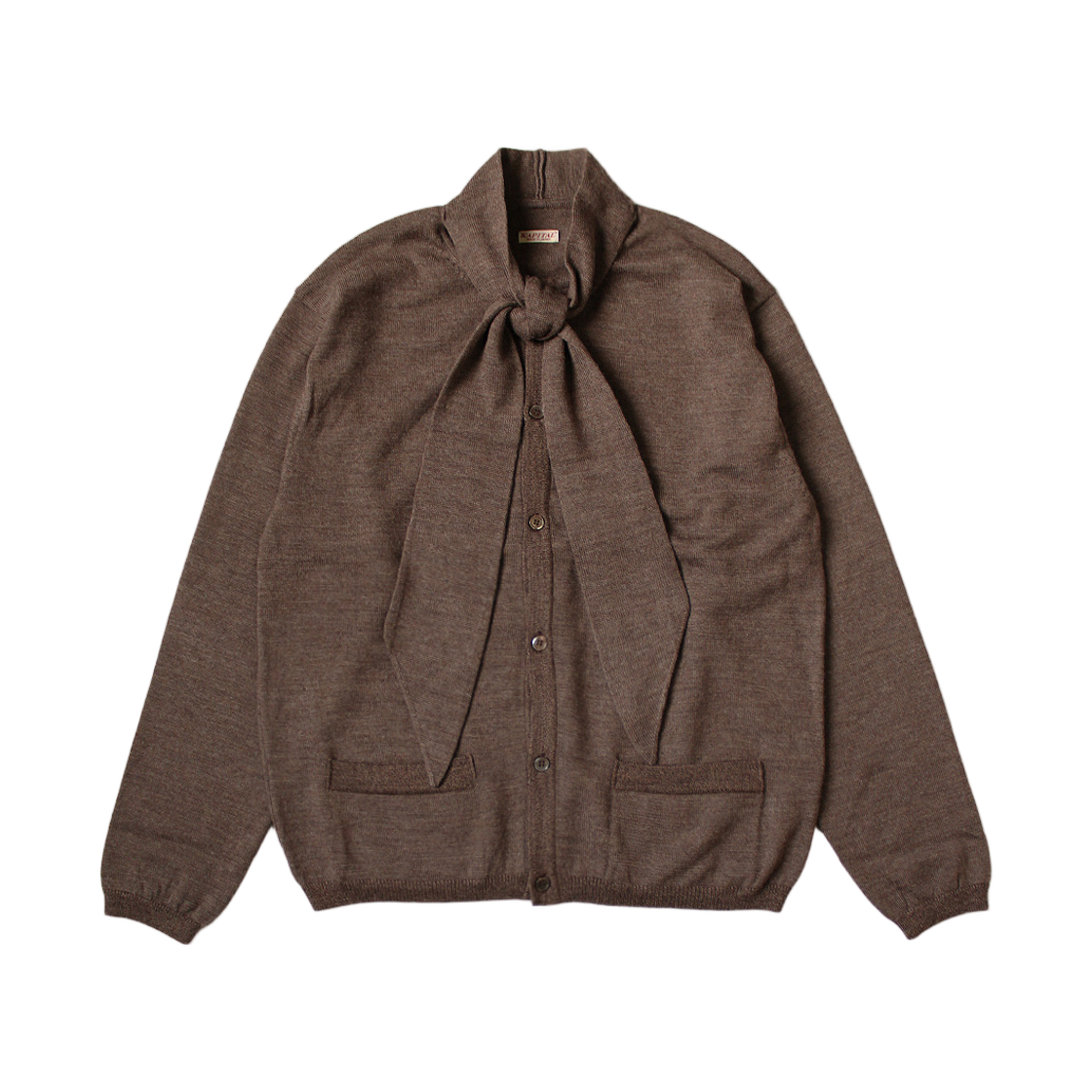 캐피탈 12G 니트 보우타이 가디건 M's 브라운(Kapital 12G Knit Bowtie Cardigan M's Brown) - 1