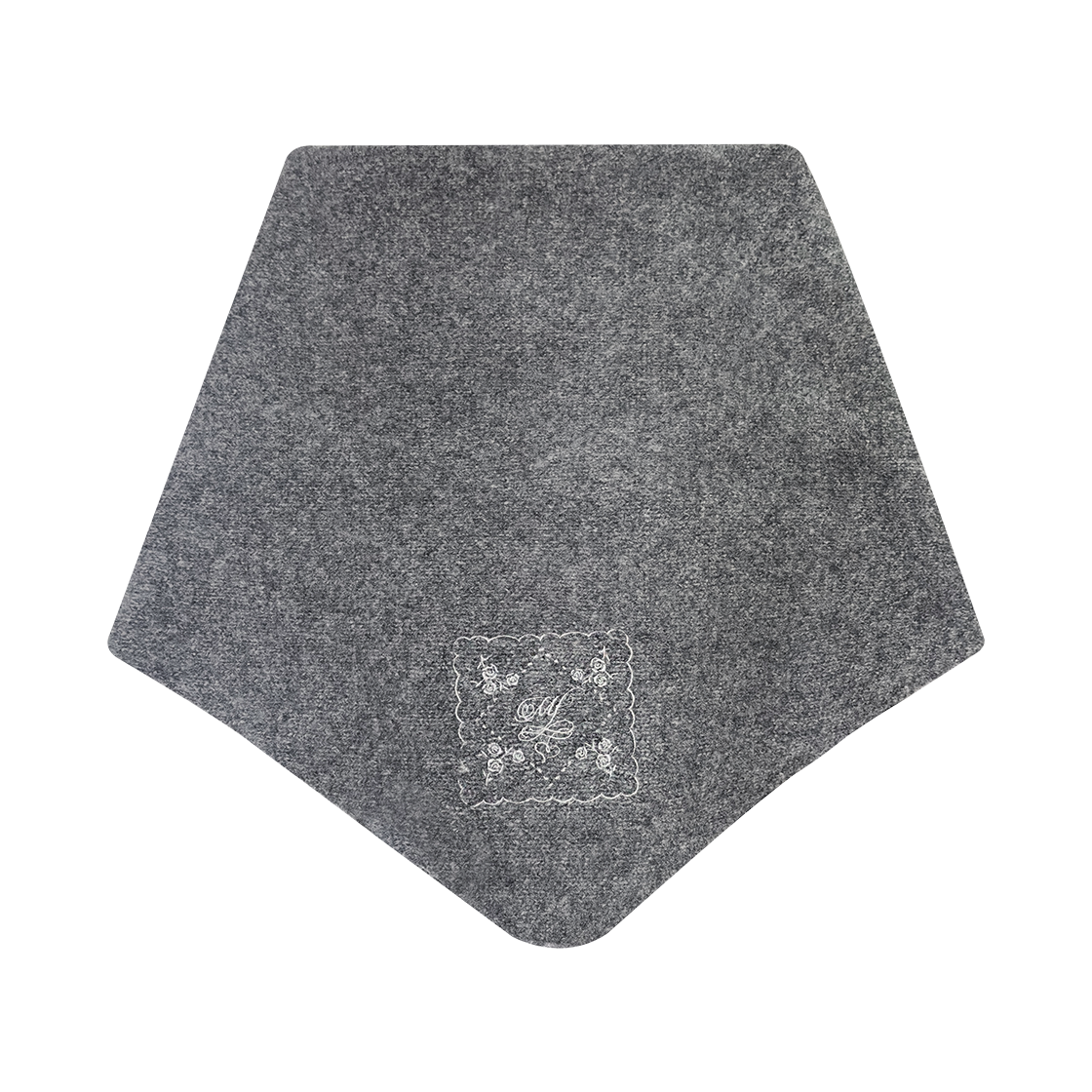 마가린핑거스 로즈 엠브로이더리 머플러 차콜(Margarin Fingers Rose Embroidery Muffler Charcoal)