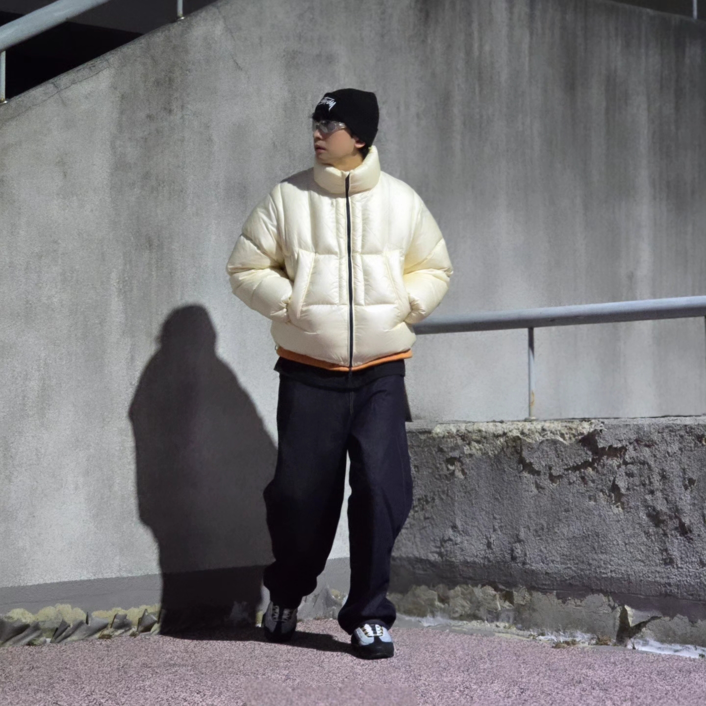 Stussy Big Stock Cuff Beanie Black, Stussy Big Stock Cuff Beanie Black 착용 스타일 - 4