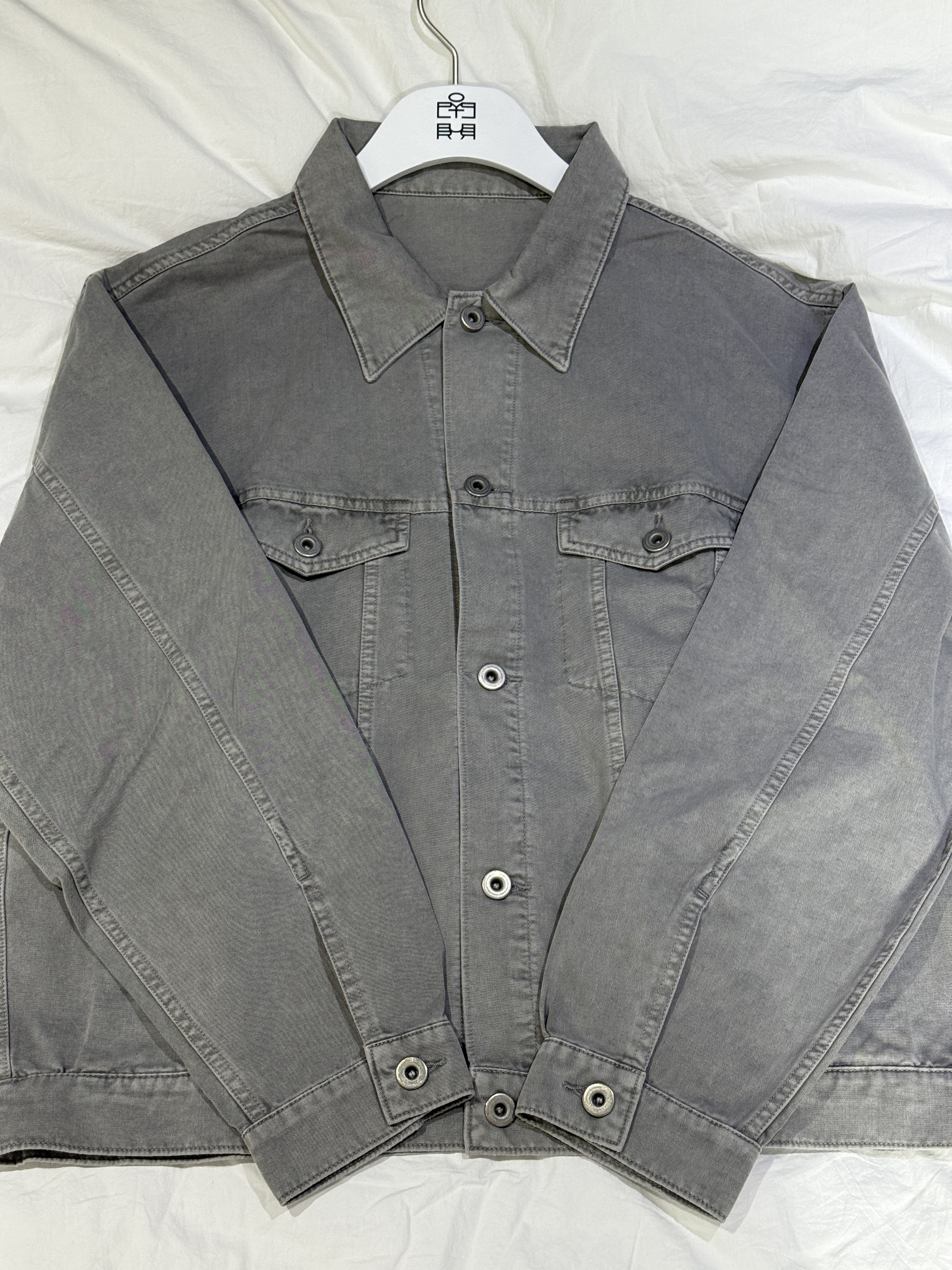 Polyteru Human Index Index Trucker Jacket Gray 착용 스타일