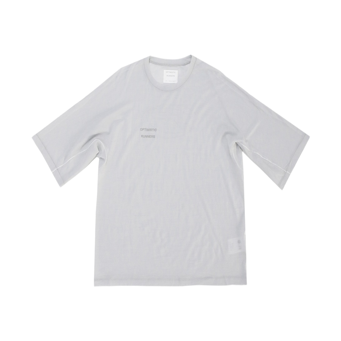 - Optimistic Runners Merino Wool T-Shirt Light Grey