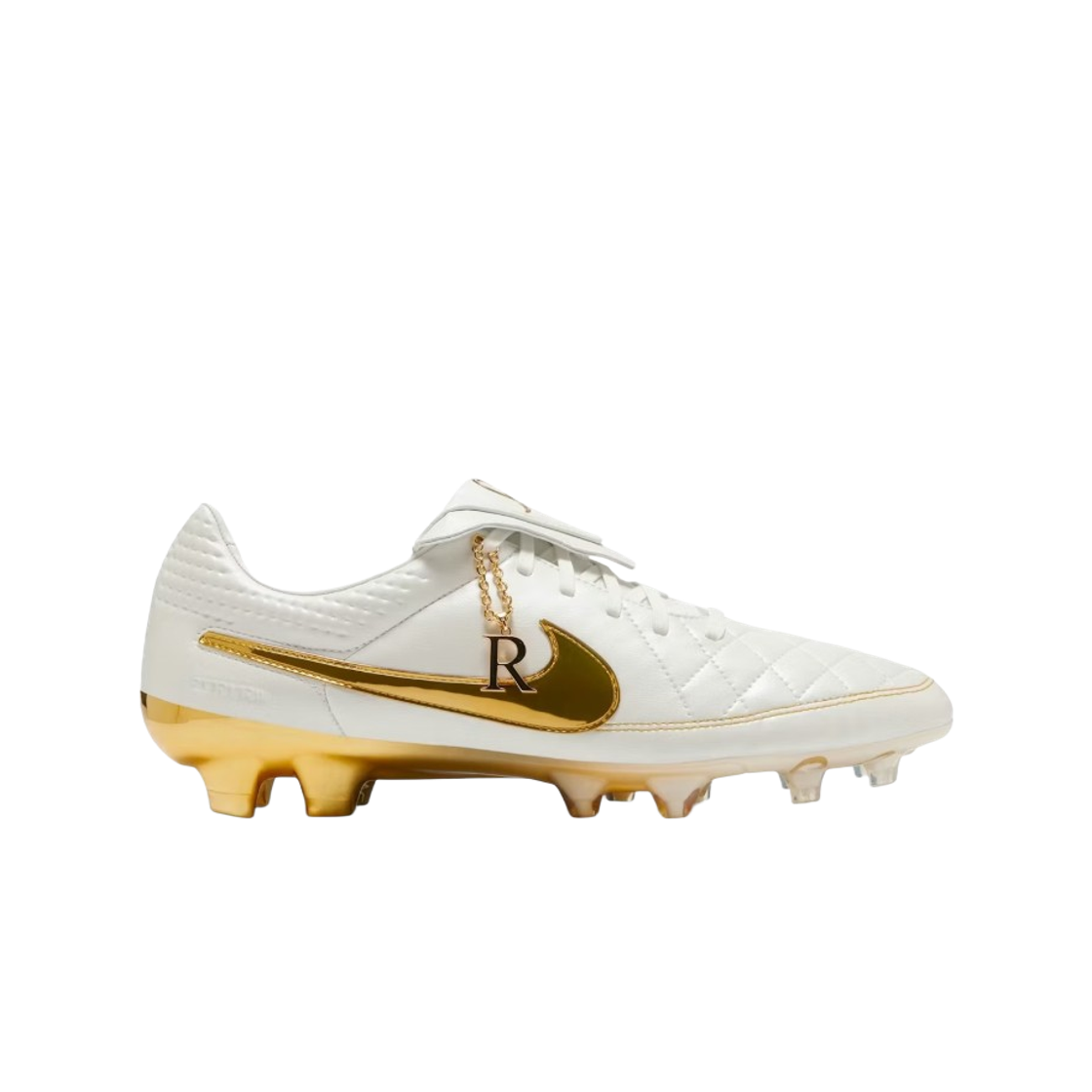 나이키 티엠포 레전드 RGN FG SE 메탈릭 서밋 화이트 메탈릭 골드 코인(Nike Tiempo Legend RGN FG SE Metallic Summit White Metallic Gold Coin)