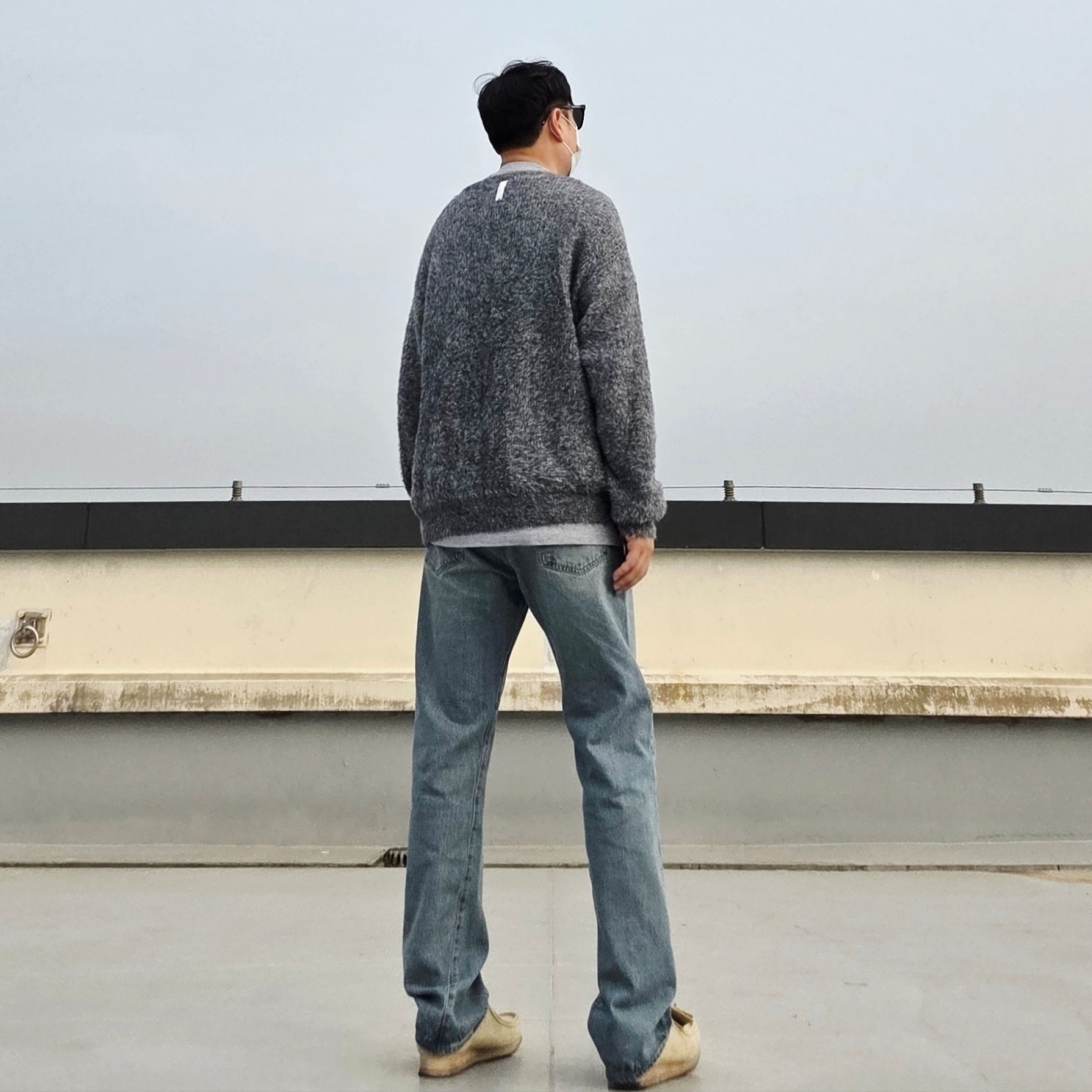 Levi's LVC 1955 Japan 501 Jean Blackjack Blue, Clarks Wallabee Maple Suede 착용 스타일 - 5