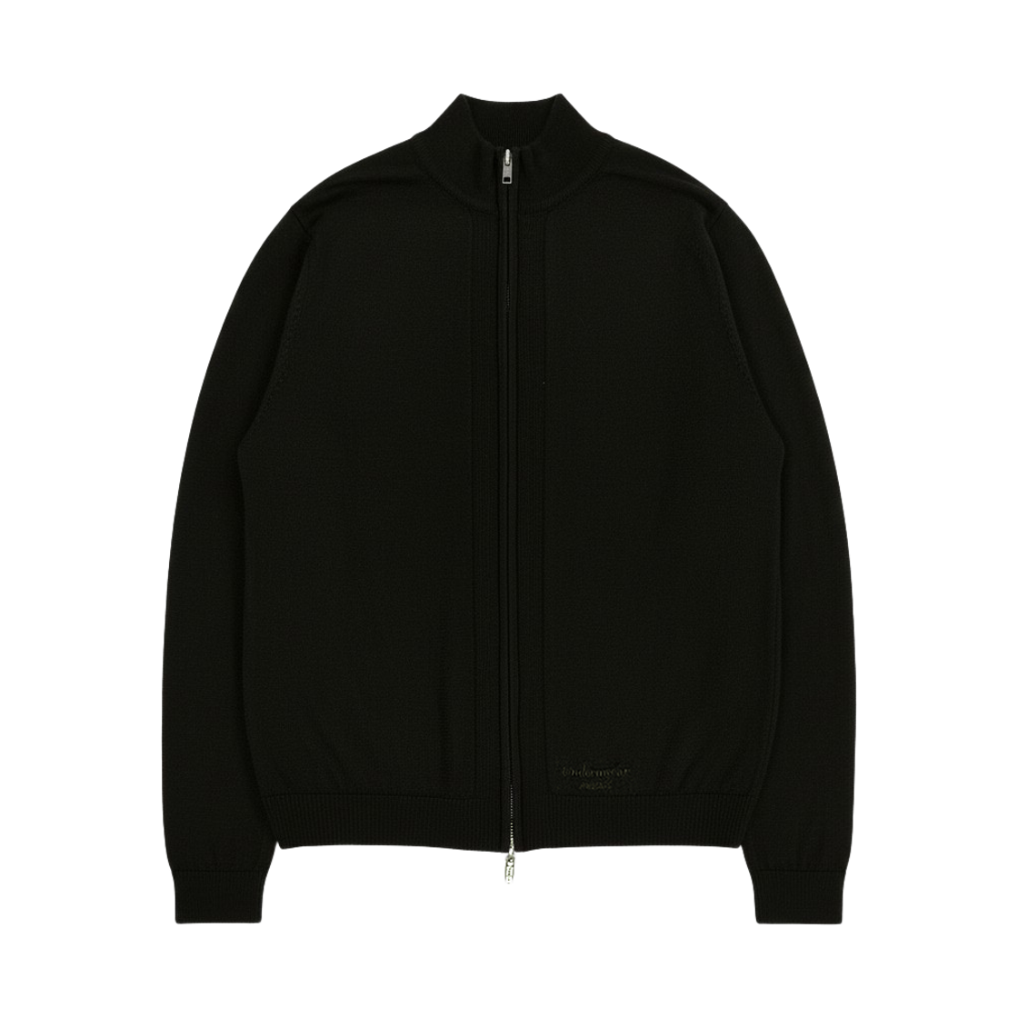 언더마이카 무.139 클래식 로고 슬림 베이식 니트 집업 블랙(Undermycar Mu.139 Classic Logo Slim Basic Knit Zip-Up Black)