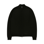 Undermycar Mu.139 Classic Logo Slim Basic Knit Zip-Up Black
