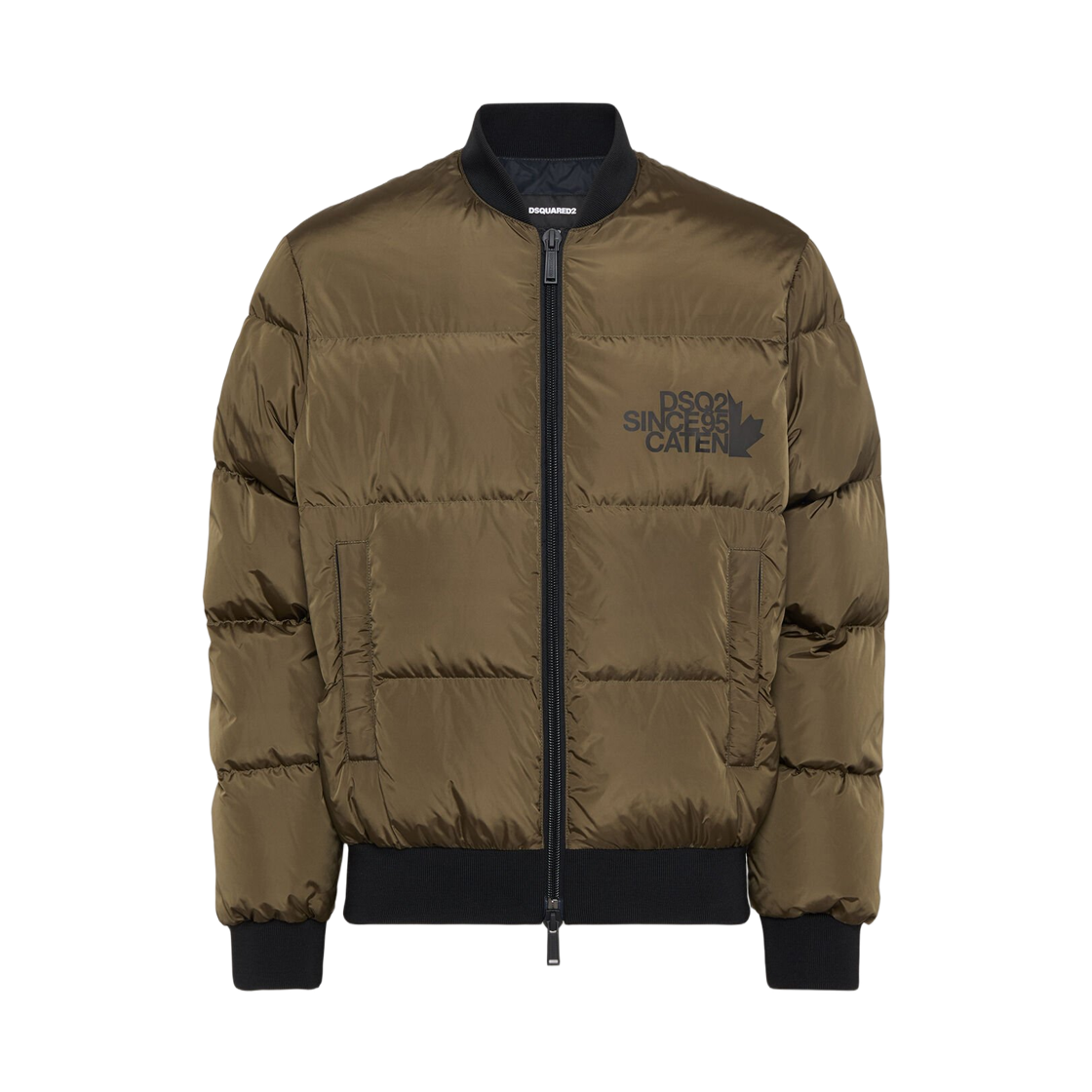 S74AM1612S53817727 Dsquared2 Easy Puffer Bomber Olive Green