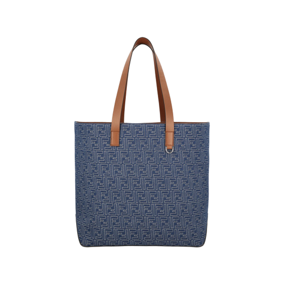 7VA657AUGOF1SCG Fendi FF Fabric Medium Shopping Bag Blue
