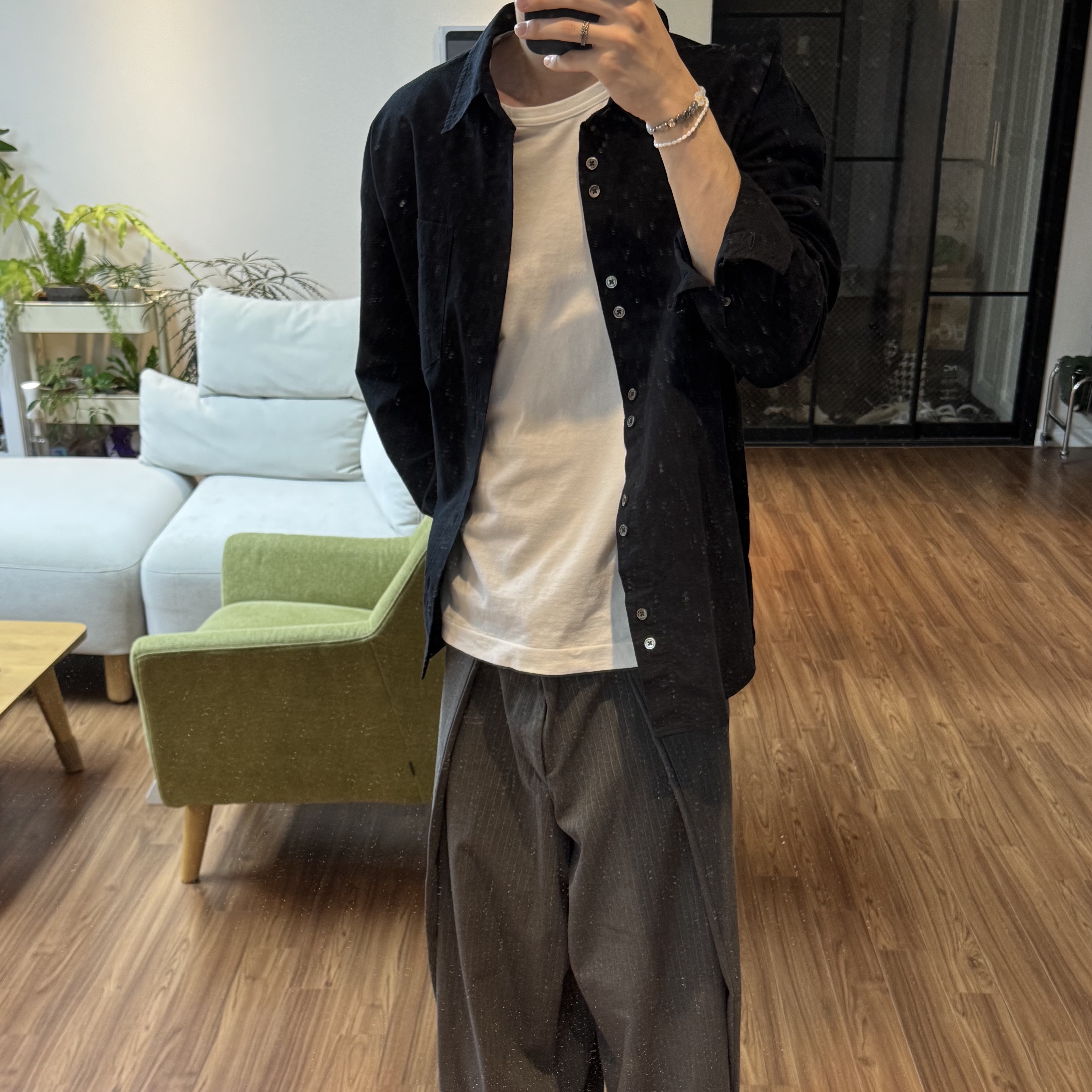 Dr. Martens 1461 Smooth Black, [프리오더] Polyteru 925 Silver Ring 002 Cross Bone 착용 스타일 - 10