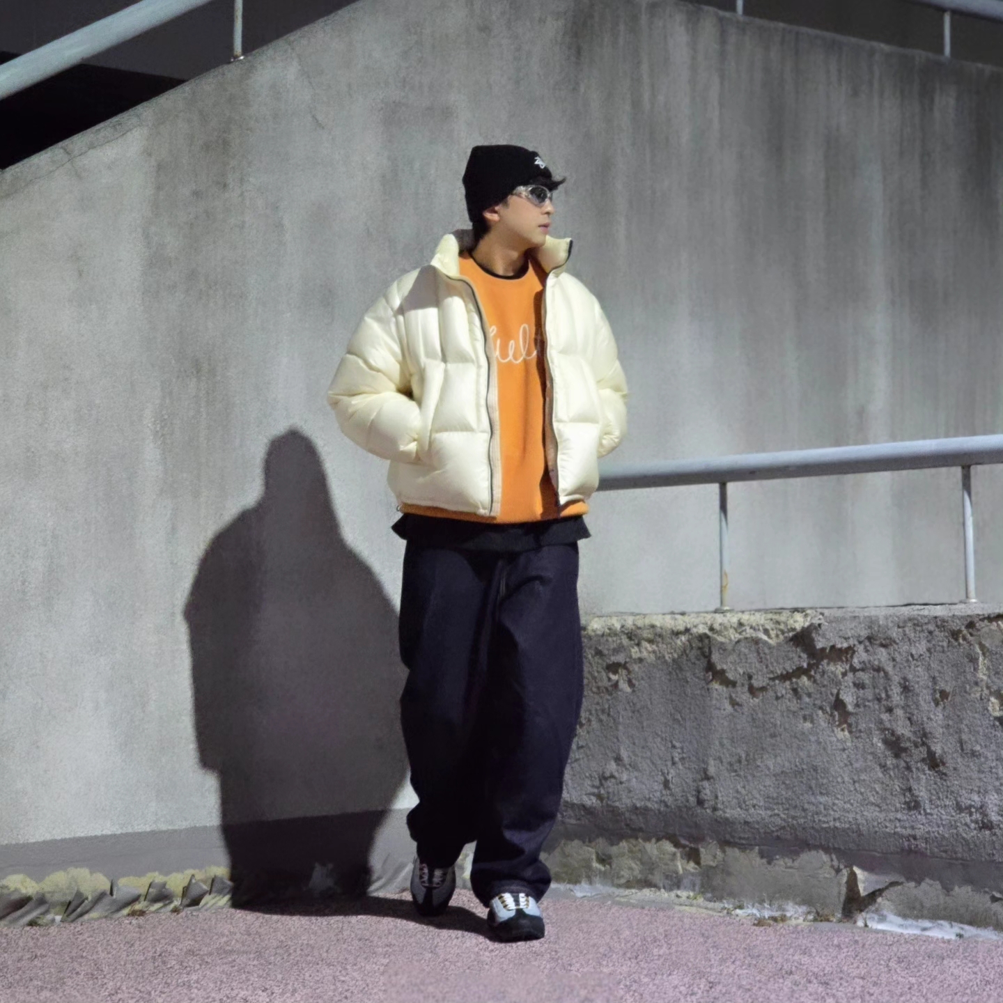 Stussy Big Stock Cuff Beanie Black, Stussy Big Stock Cuff Beanie Black 착용 스타일 - 5