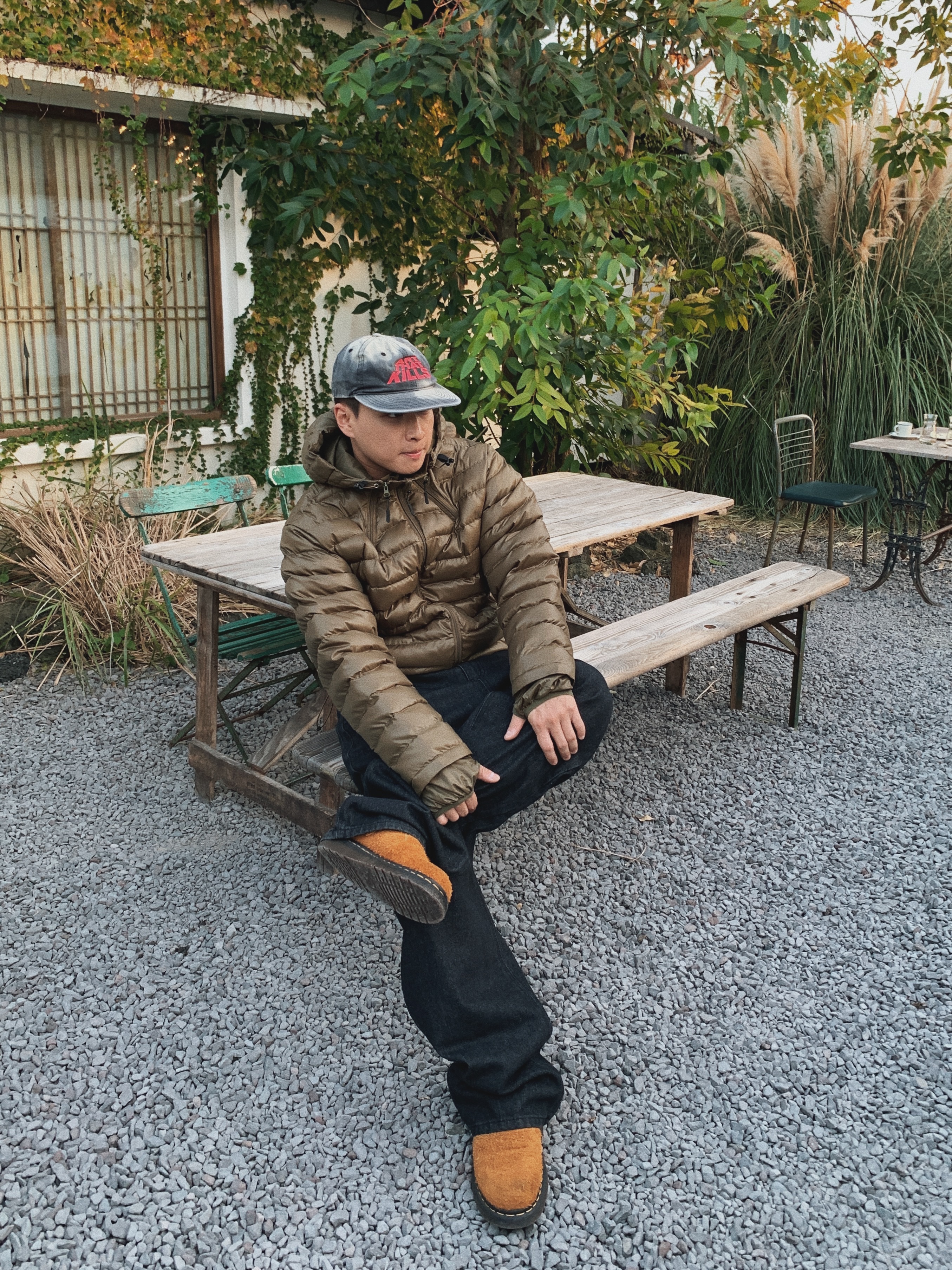 Gallery Dept. ATK Sun Faded Cap Sun Faded Black 착용 스타일
