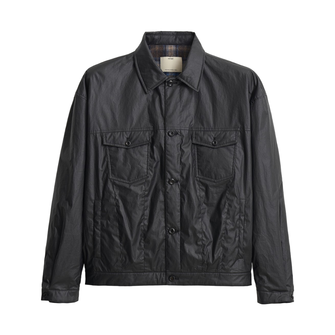 포터리 왁스드 코튼 트러커 자켓 타입 03 블랙(Pottery Waxed Cotton Trucker Jacket Type 03 Black)