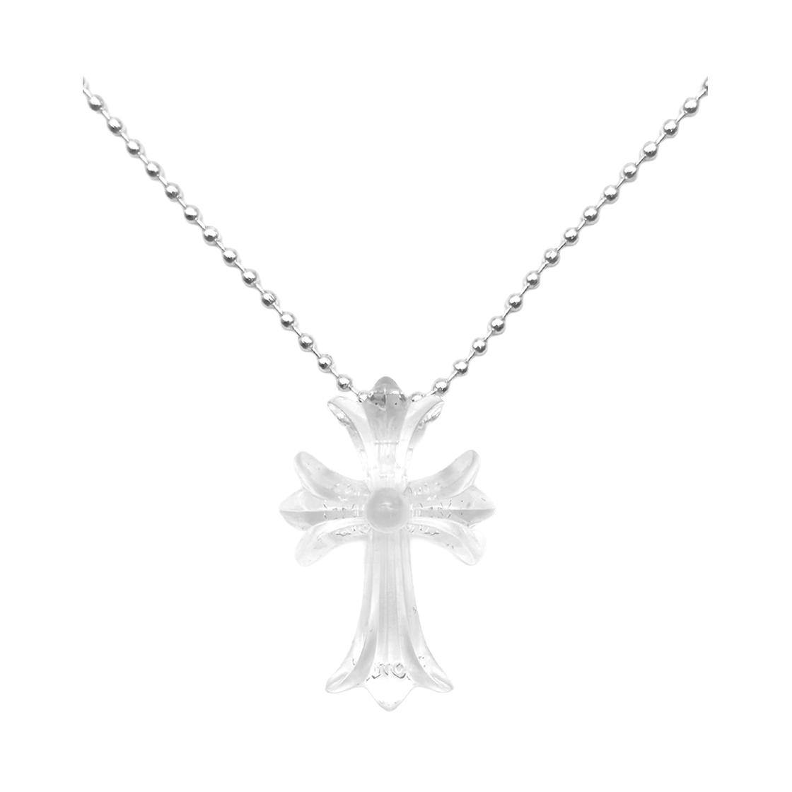 크롬하츠 실리크롬 CH 크로스 펜던트 클리어 2025(Chrome Hearts Silichrome CH Cross Pendant Clear 2025)