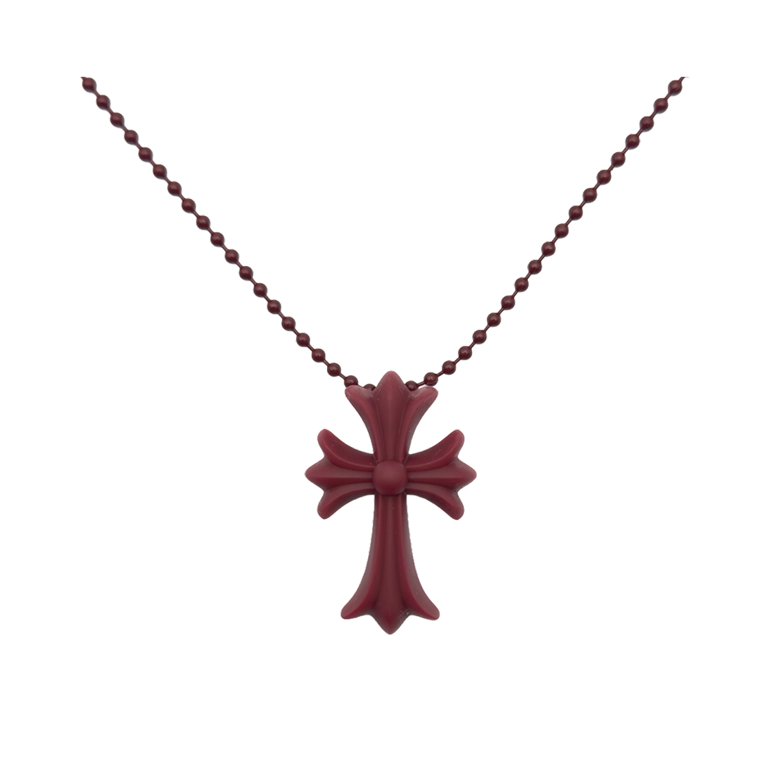 크롬하츠 실리크롬 CH 크로스 펜던트 다크 와인 2025(Chrome Hearts Silichrome CH Cross Pendant Dark Wine 2025)