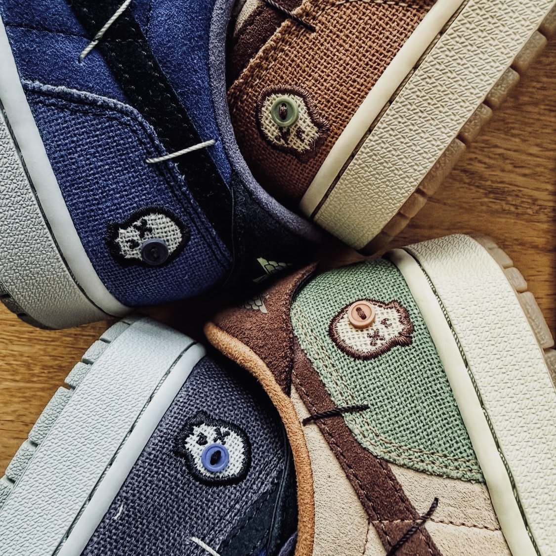 Jordan 1 x Zion Williamson Retro Low OG Regency Purple and Dark Raisin, Jordan 1 x Zion Williamson Retro Low OG Flax and Oil Green 착용 스타일