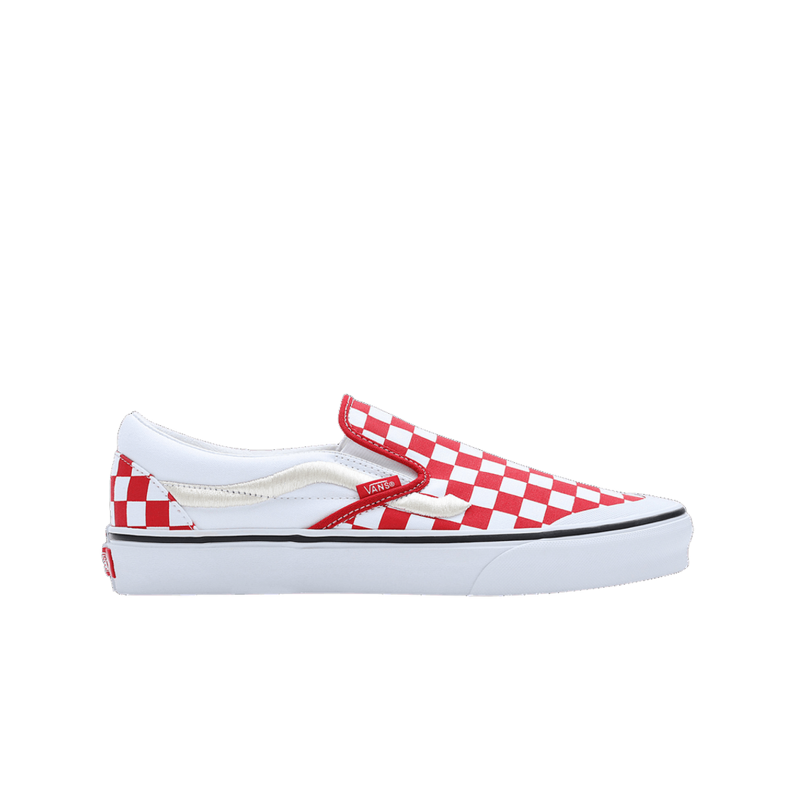 VN000BW39Y1 Vans Classic Slip-On 138 Sidestripe Red Checkerboard