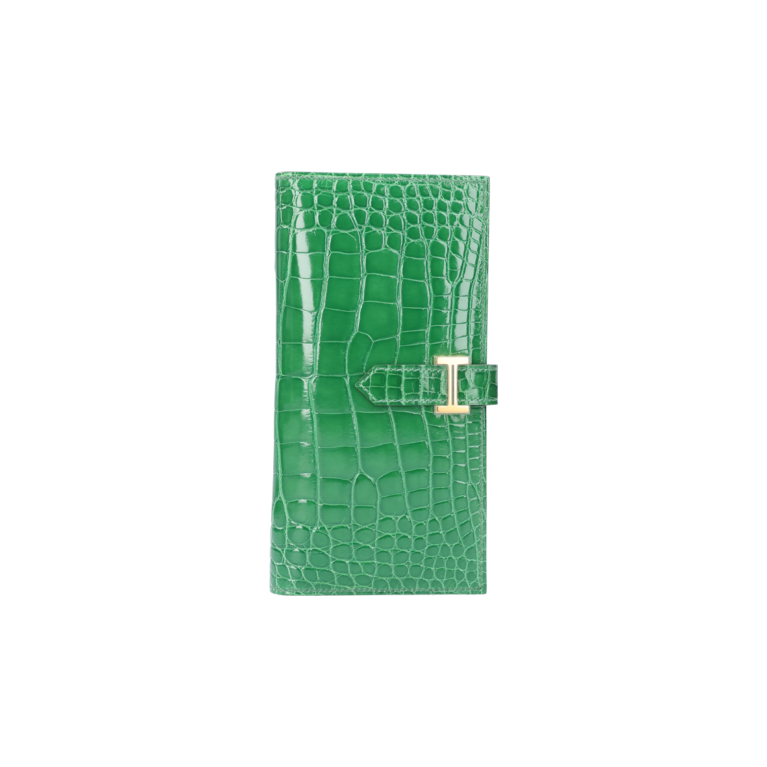 ITAK6TQD6J4N Hermes Bearn Long Wallet in Gator with Gold Hardware and Y Monogram
