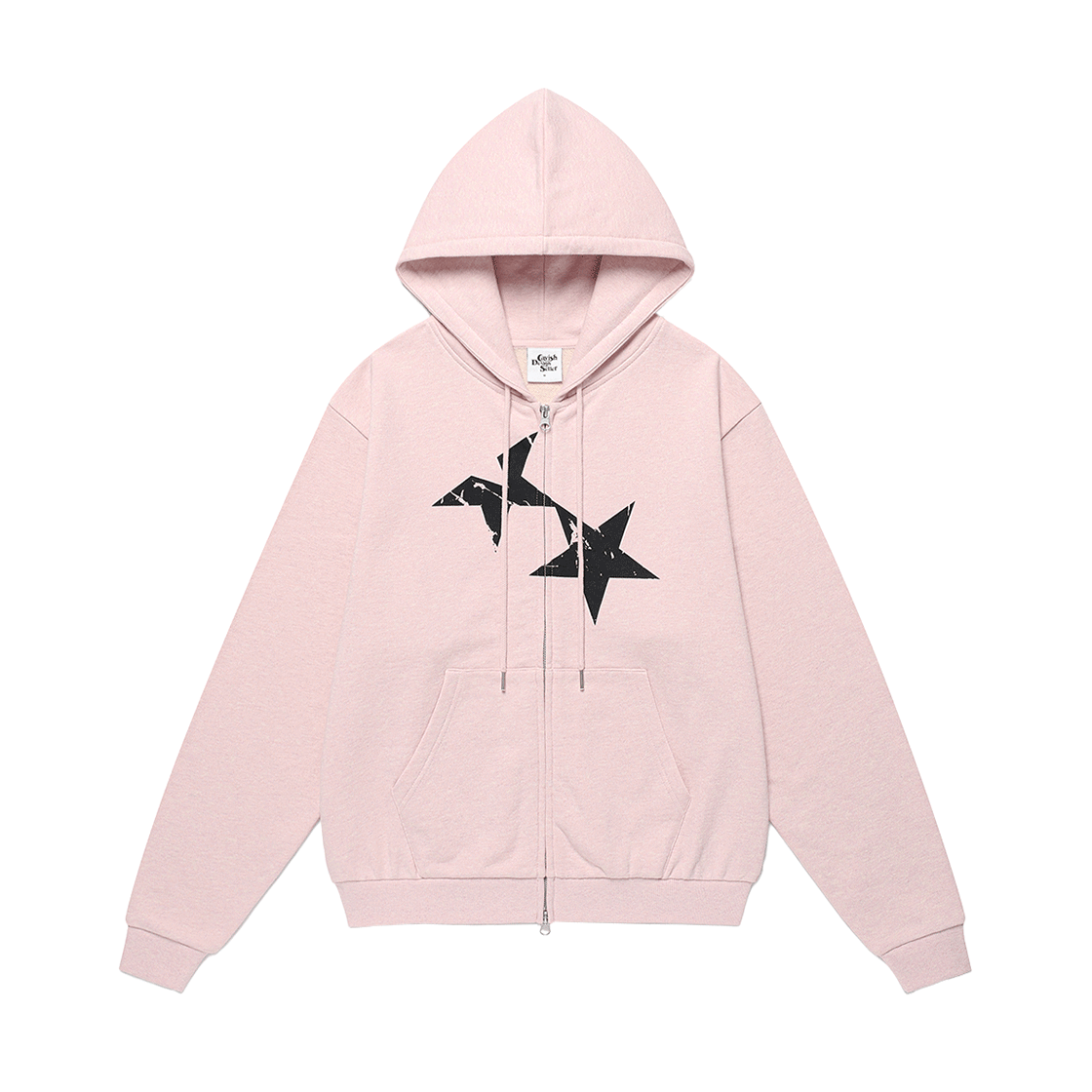 CV2FFUM498APK CAVISH Twin Star Zip Up Hoodie Pink