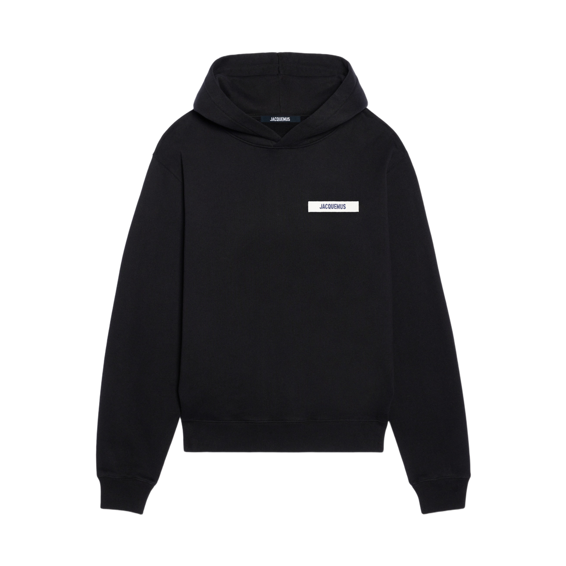 HOM00247AJ0-0126-990 Jacquemus The Gros Grain Logo Hoodie Black