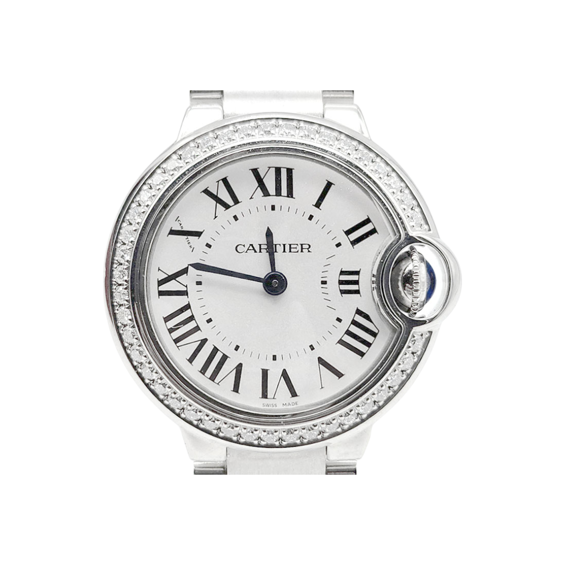 ITUEBA896L5I Cartier Ballon Bleu Diamond Steel Watch (W4BB0015) L169510