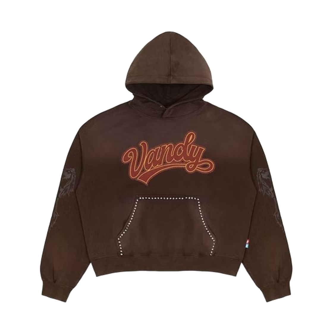 반디 더 핑크 홀스 후드 워시드 브라운(Vandy The Pink Horse Hoodie Washed Brown)