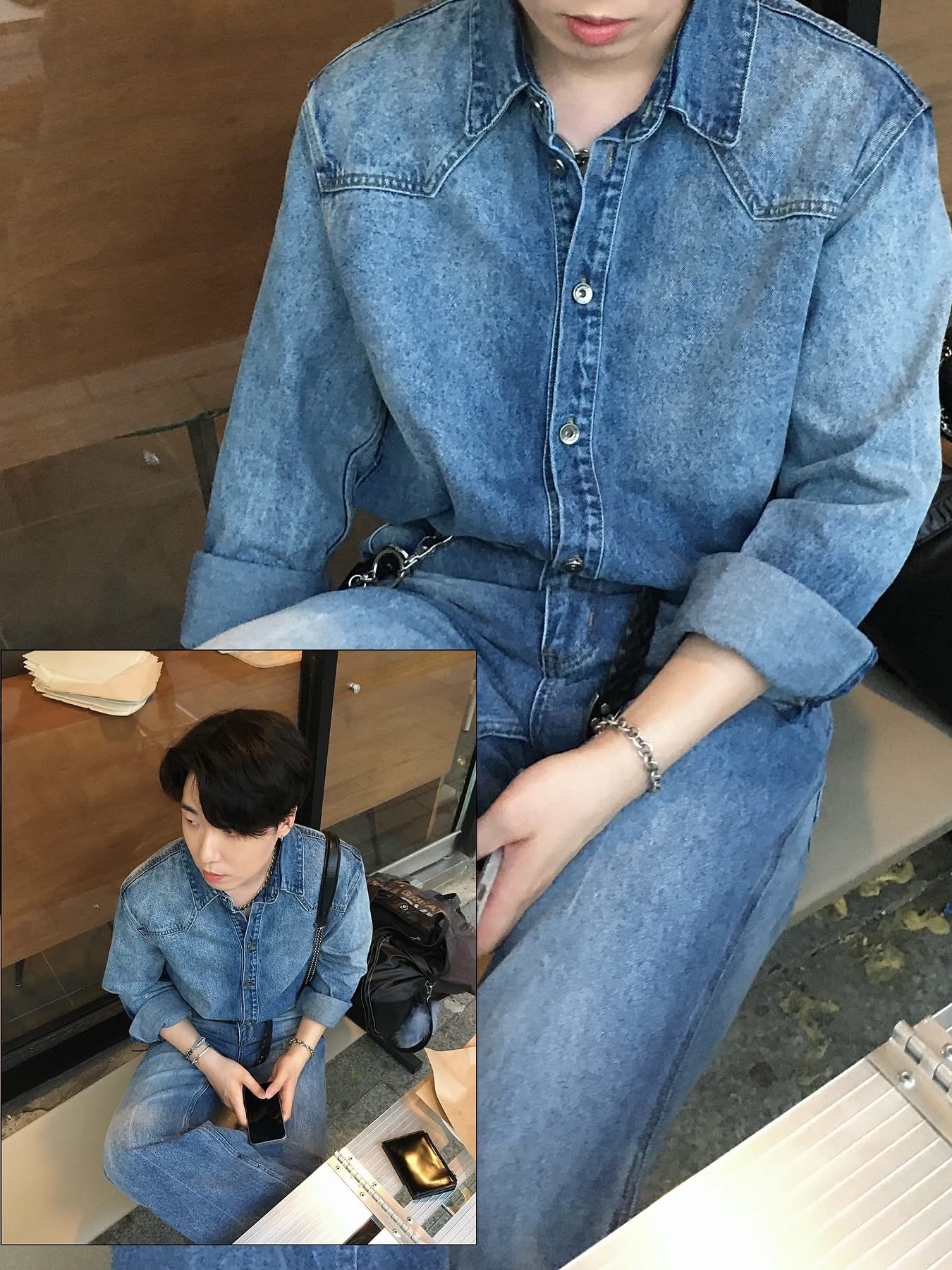 Zara Rock Style Flap Shoulder Bag Black, Tiffany & Co. Return To Tiffany Heart Tag Toggle Bracelet Silver 착용 스타일 - 7