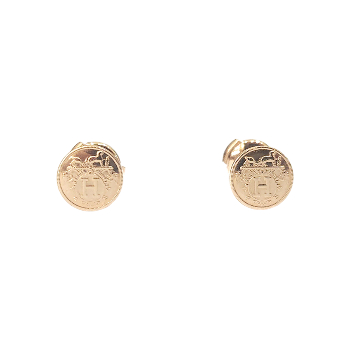 에르메스 엑스 리브리스 골드 귀걸이(Hermes Ex-Libris Gold Earrings)