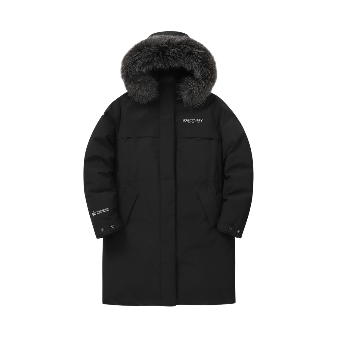 DWDJ7P046-BKS (W) Discovery Expedition Bergen Gore Windstopper Goose Down Long Padding Black